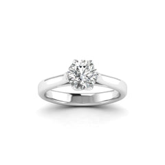 White Gold Studded 1 Carat Lab Grown Diamond Ring-F Color VS1 Clarity