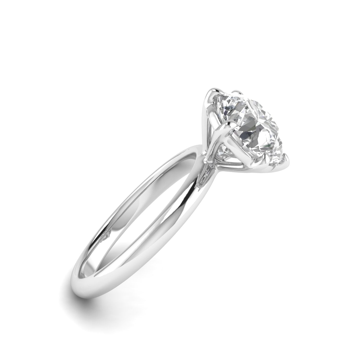White Gold Studded 3 Carat Lab Grown Diamond Ring-F Color VS2 Clarity.