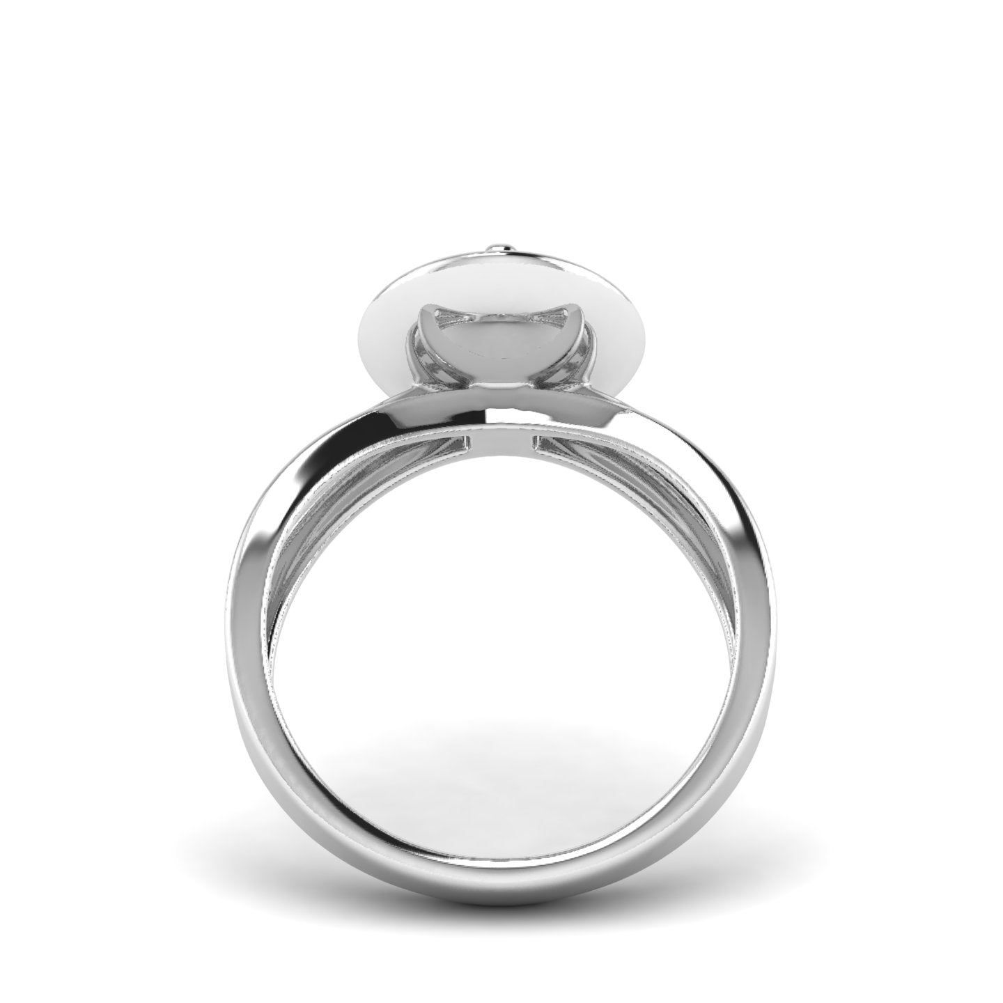 White Gold Studded 1 Carat Lab Grown Diamond Ring-F Color VS1 Clarity.