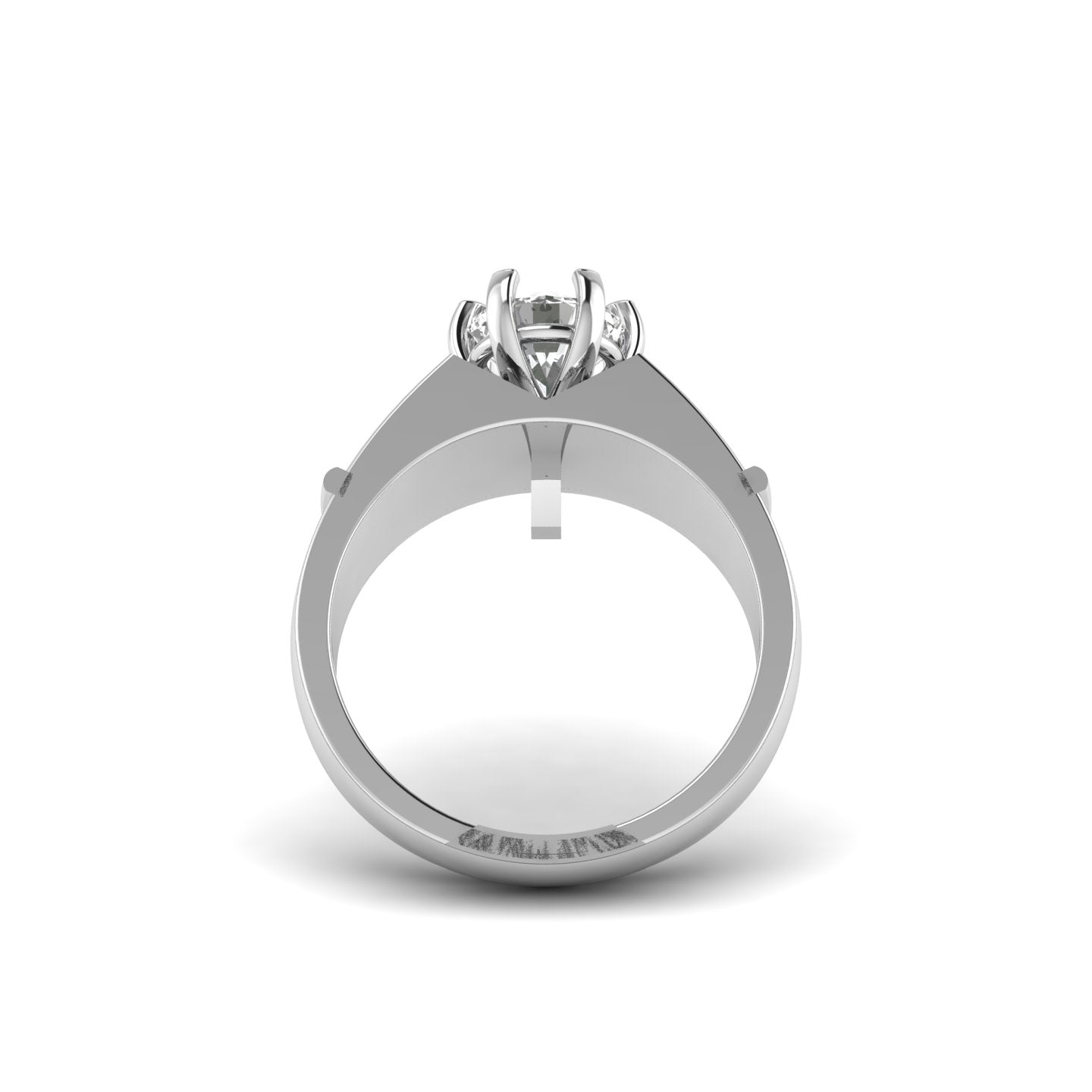 White Gold Studded 1 Carat Lab Grown Diamond Ring-F color VS1 Clarity.
