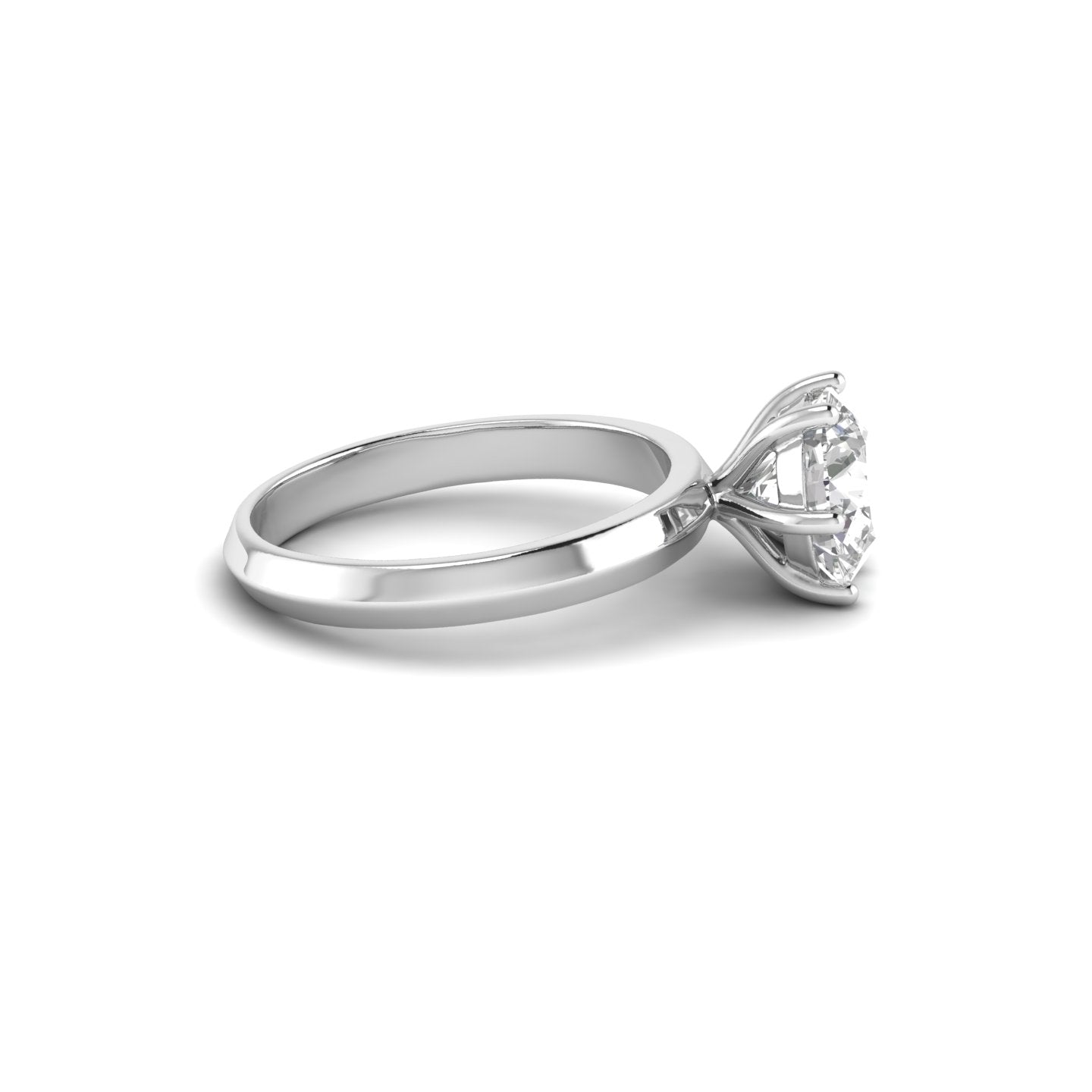 White Gold Studded 2 Carat Lab Grown Diamond Ring-F Color VS1 Clarity.