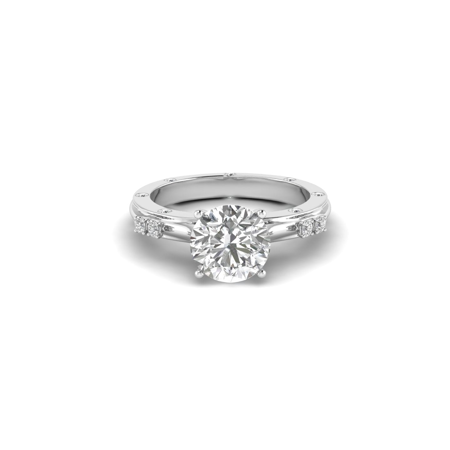 White Gold 2.15 Ct Lab Diamond Ring – E Color VS2 Clarity