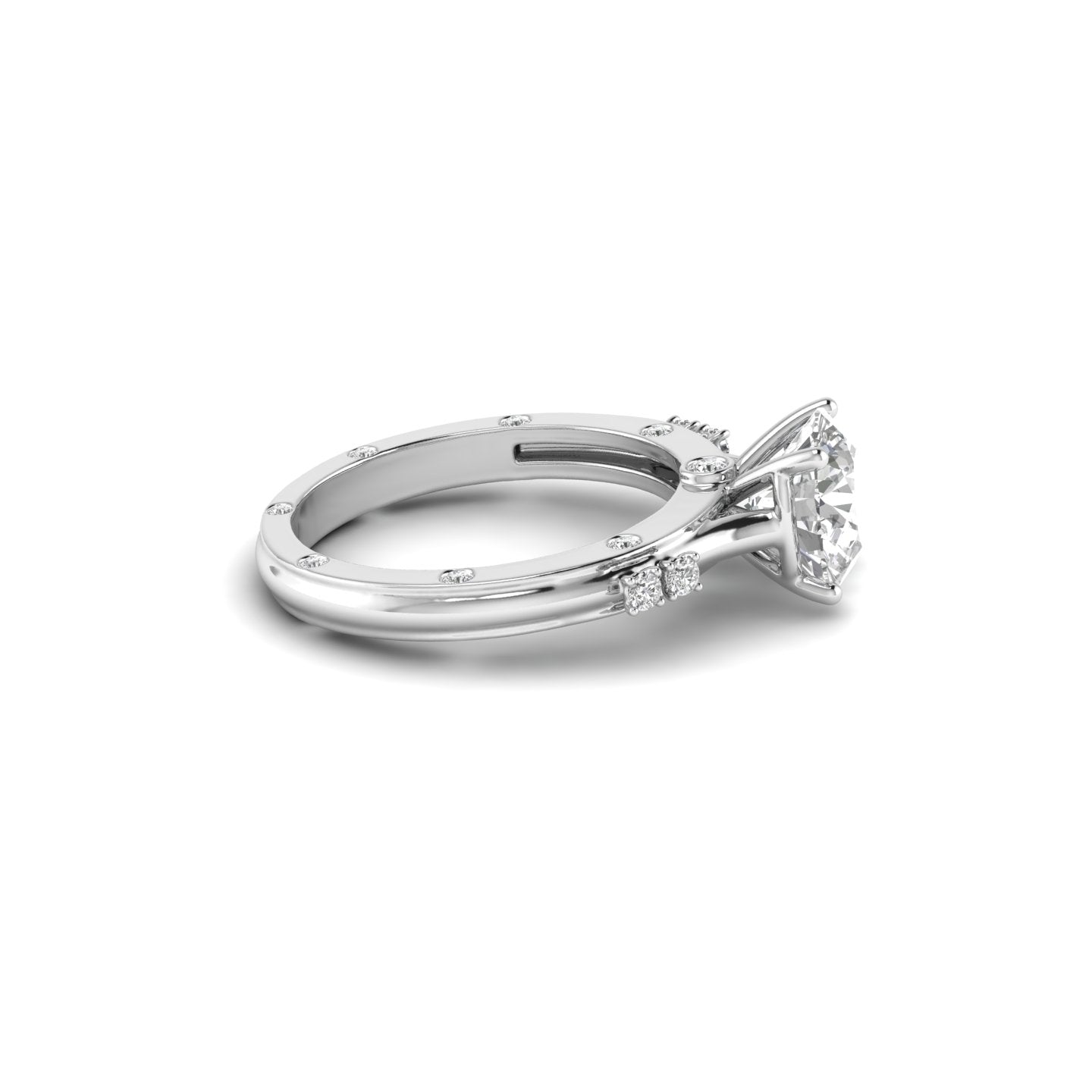White Gold 2.15 Ct Lab Diamond Ring – E Color VS2 Clarity