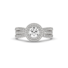 SolitaireKart  Sparkling White Gold Lab Grown Diamond Ring – 1.496 Ct E VVS2 Engagement Style