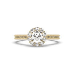 olitaireKart 1.194 Ct E Color VS2 Lab Grown Diamond Engagement Ring – Yellow Gold Design