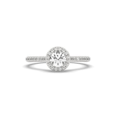 SolitaireKart 0.966 Ct Round Lab Grown Diamond Engagement Ring – D Color VS1 Clarity in White Gold