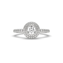 SolitaireKart  Dazzling 1.116 Carat E VS2 Lab Grown Diamond White Gold Engagement Ring