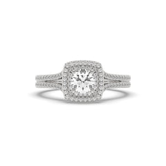 SolitaireKart  1.32 Ct E VVS1 Luxury Lab Grown Diamond Engagement Ring in White Gold
