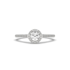 SolitaireKart  0.976 Ct F VS1 Certified Lab Grown Diamond White Gold Engagement Ring