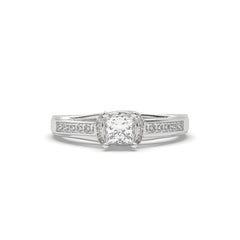 SolitaireKart  0.975 Carat E VS2 Lab Grown Diamond Engagement Ring in White Gold