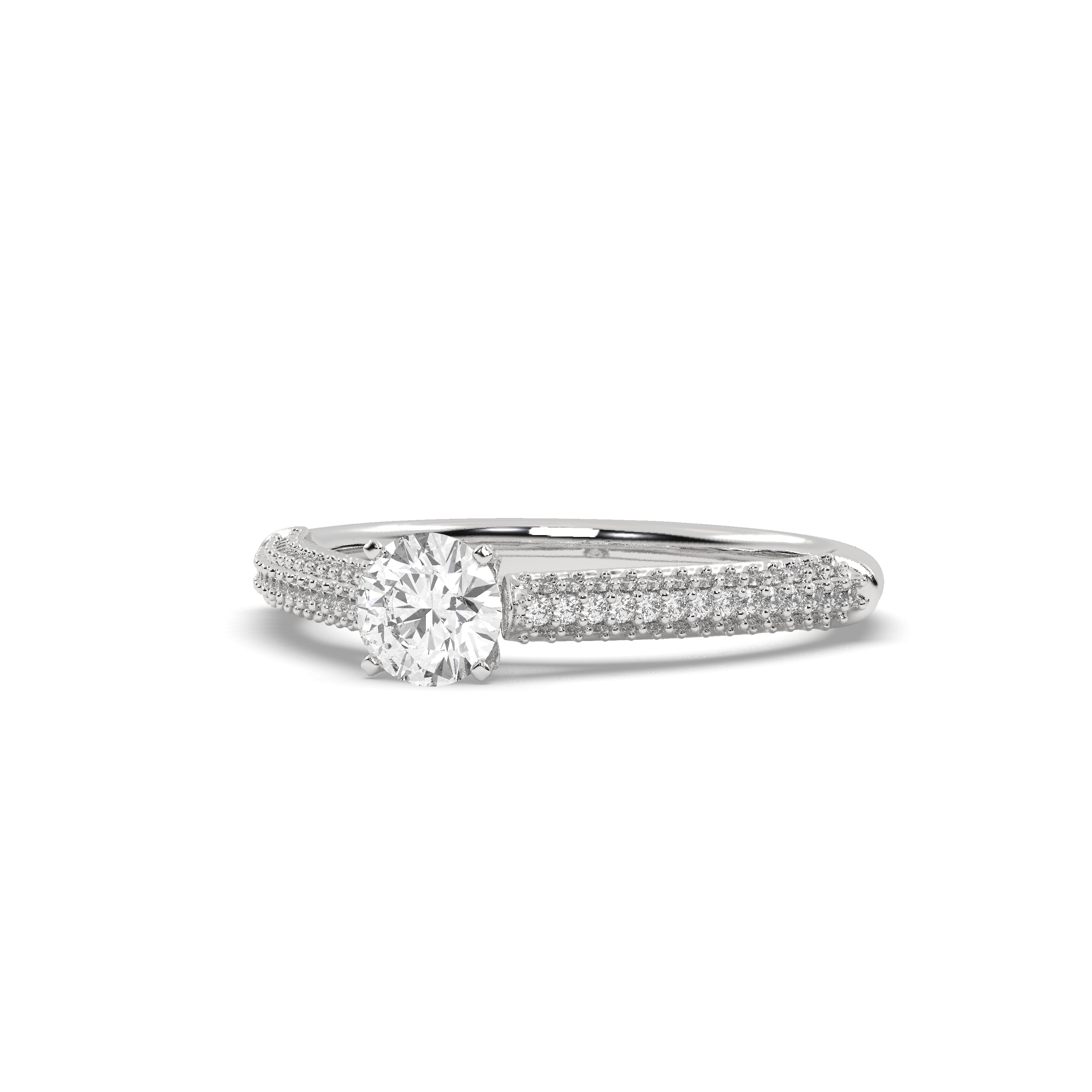 Solitairekart Brilliant Round Cut 1.090 carat Solitaire Lab Grown Diamond Ring