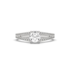 SolitaireKart Brilliant 0.914 Carat E VVS2 Lab Grown Diamond Engagement Ring in White Gold