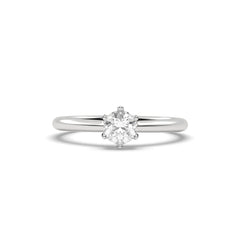 SolitaireKart Brilliant 0.61 Carat Lab Grown Diamond Engagement Ring – E Color VS2 in White Gold