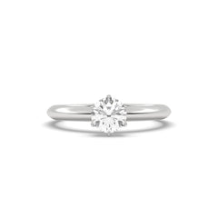 White gold Studded 0.61 Carat Lab Grown Diamond Ring-F Color VS1 Clarity
