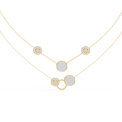 Solitairekart 0.44ct Layered Circle Lab Grown Diamond Necklace