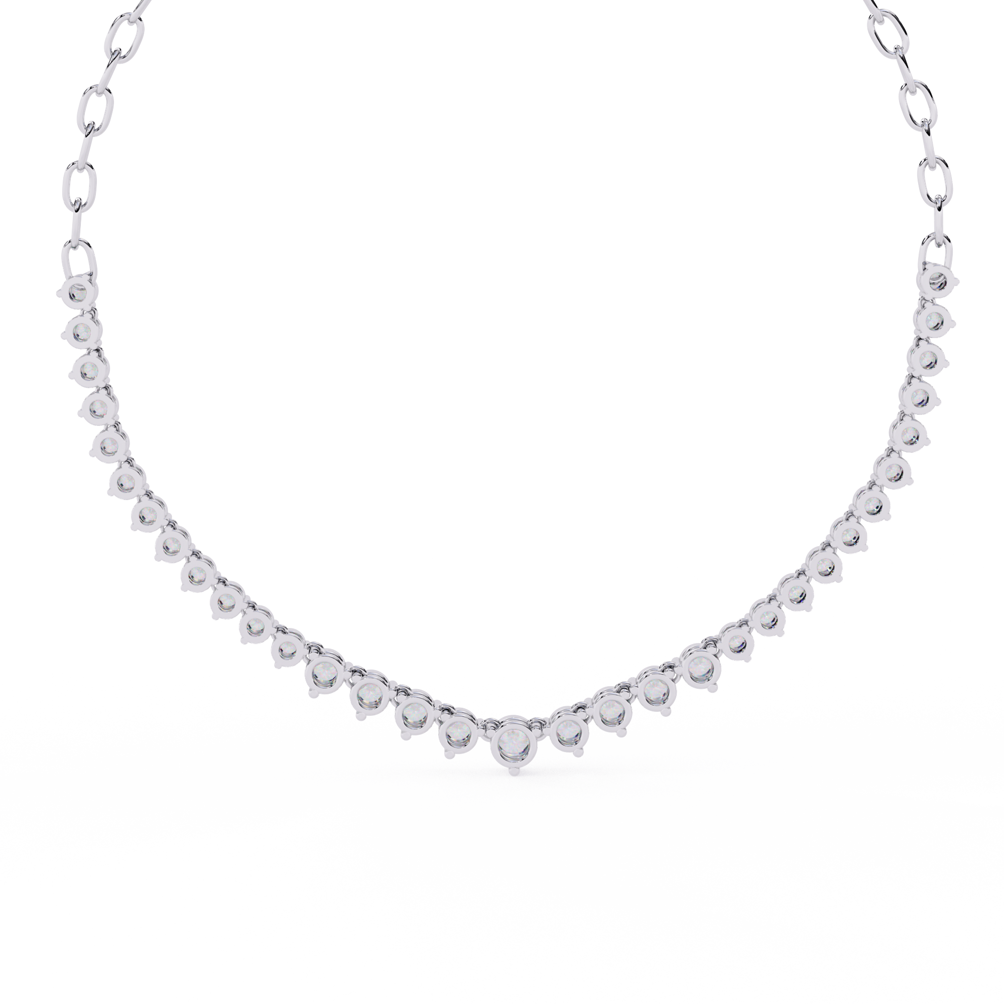 Solitairekart 1.29ct Natural Diamond Eternity Necklace-HI Color, VS-SI Clarity