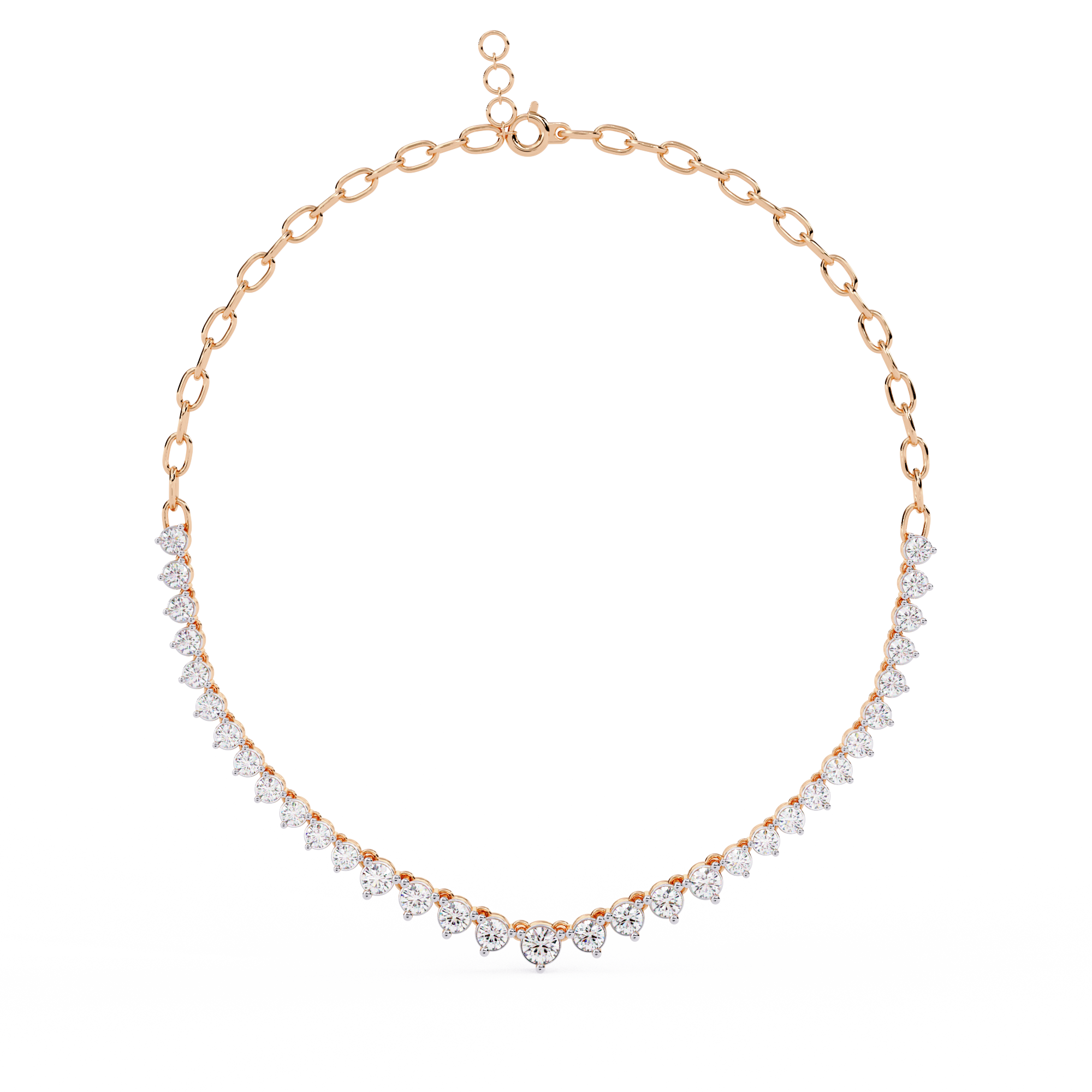 Solitairekart 1.29ct Lab Grown Diamond Tennis Necklace