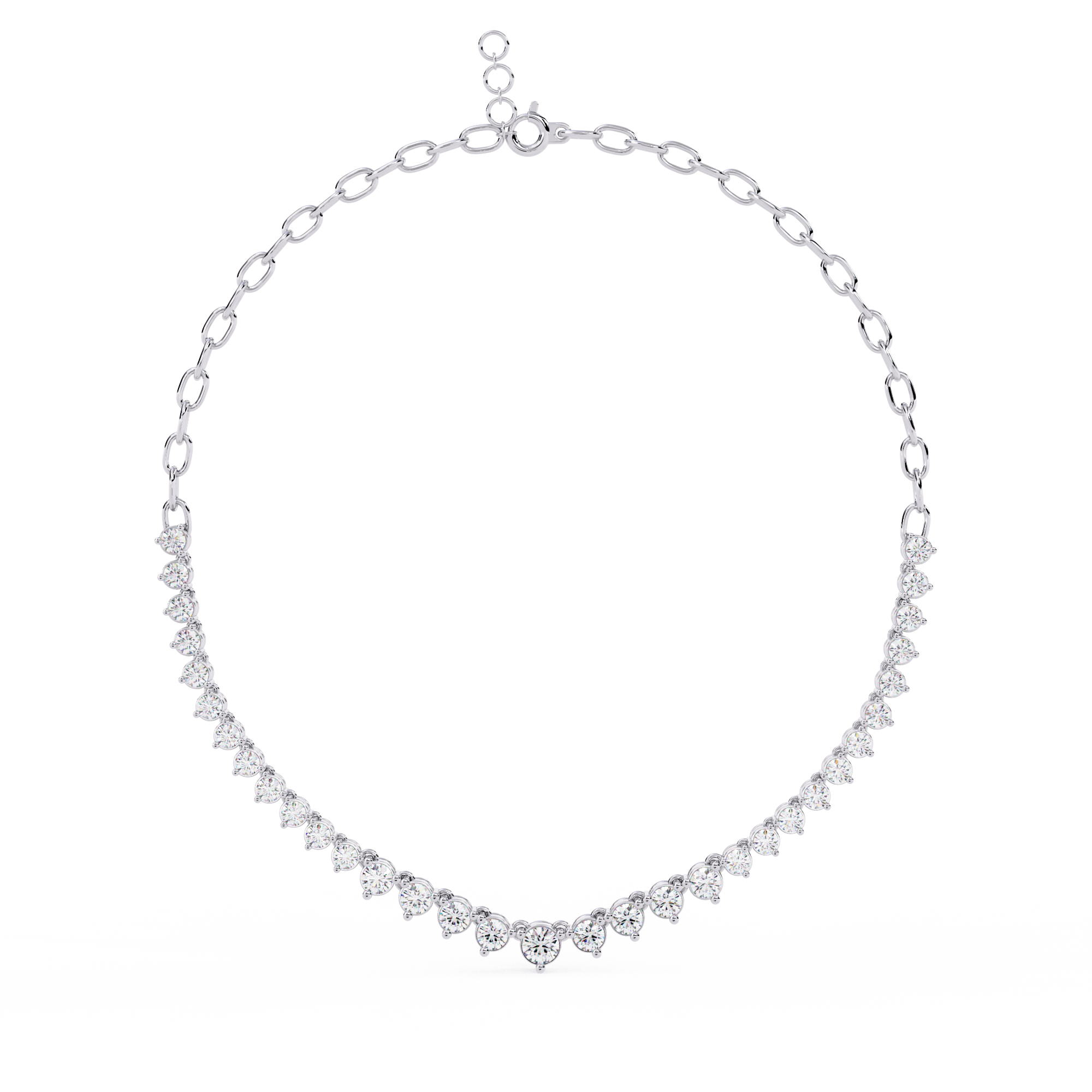 Solitairekart 1.29ct Lab Grown Diamond Tennis Necklace