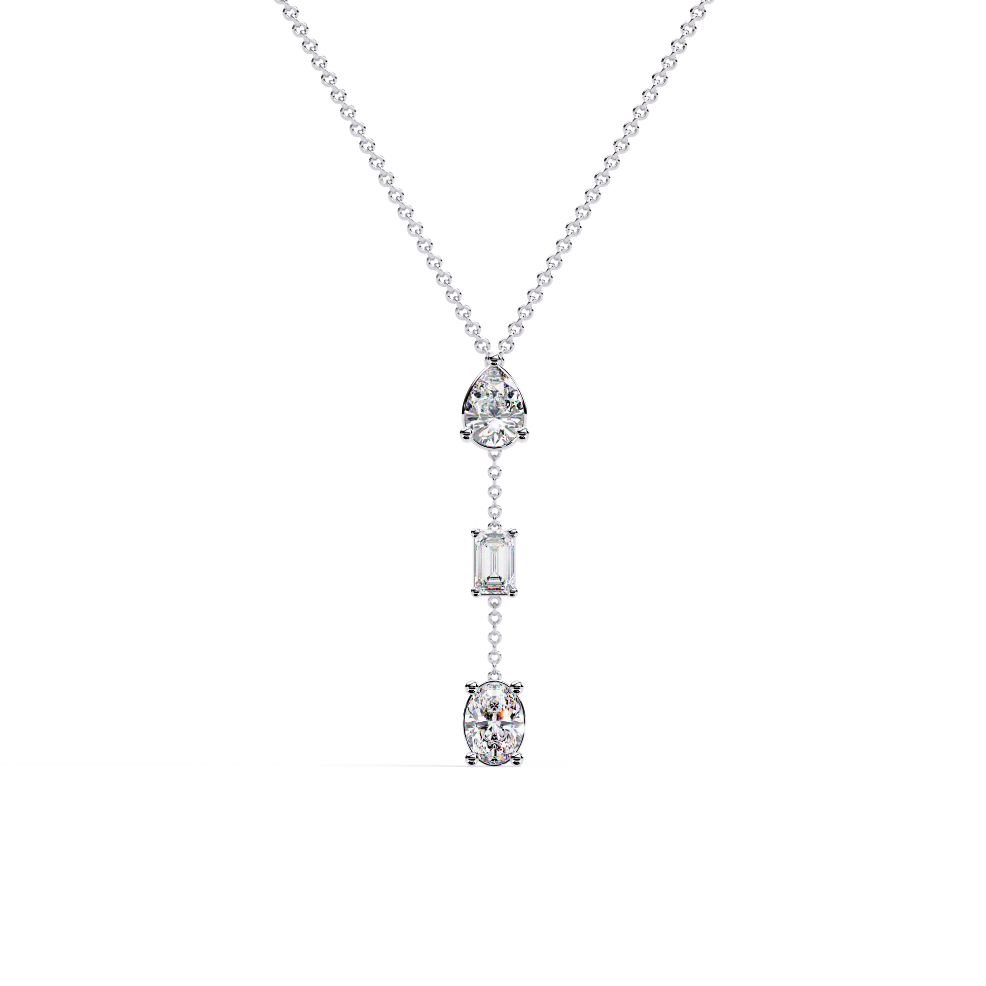 Solitairekart 1.54ct Triad Lab Grown Diamond Y-Pendant