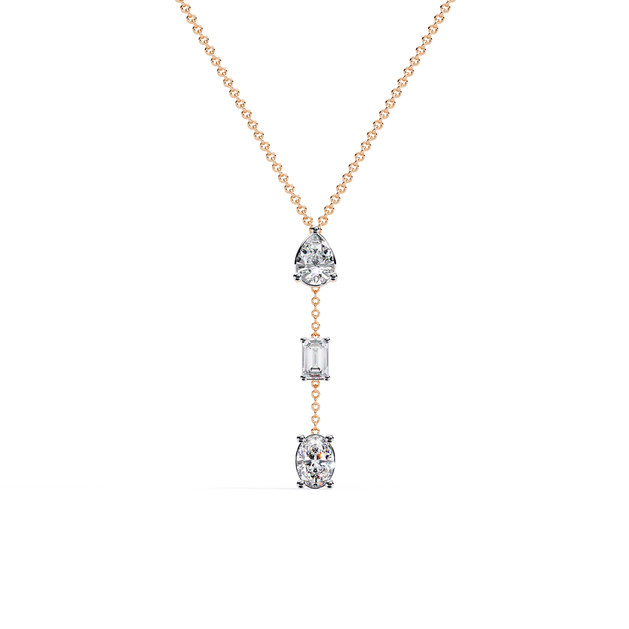 Solitairekart 1.54ct Triad Lab Grown Diamond Y-Pendant