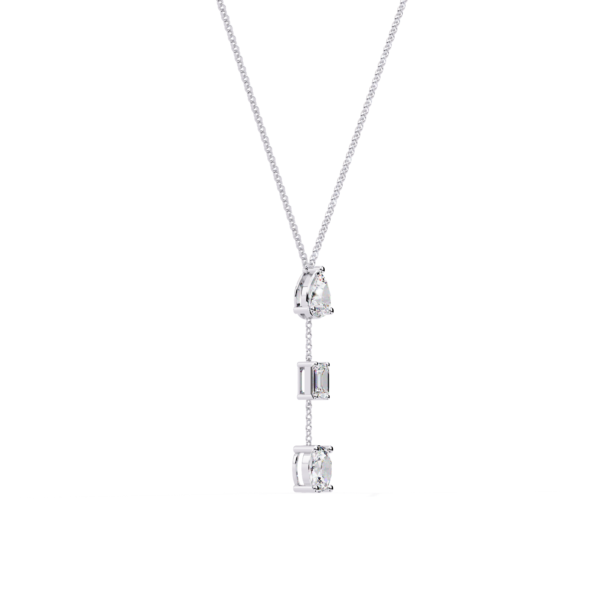 Solitairekart 1.54ct Triad Lab Grown Diamond Y-Pendant