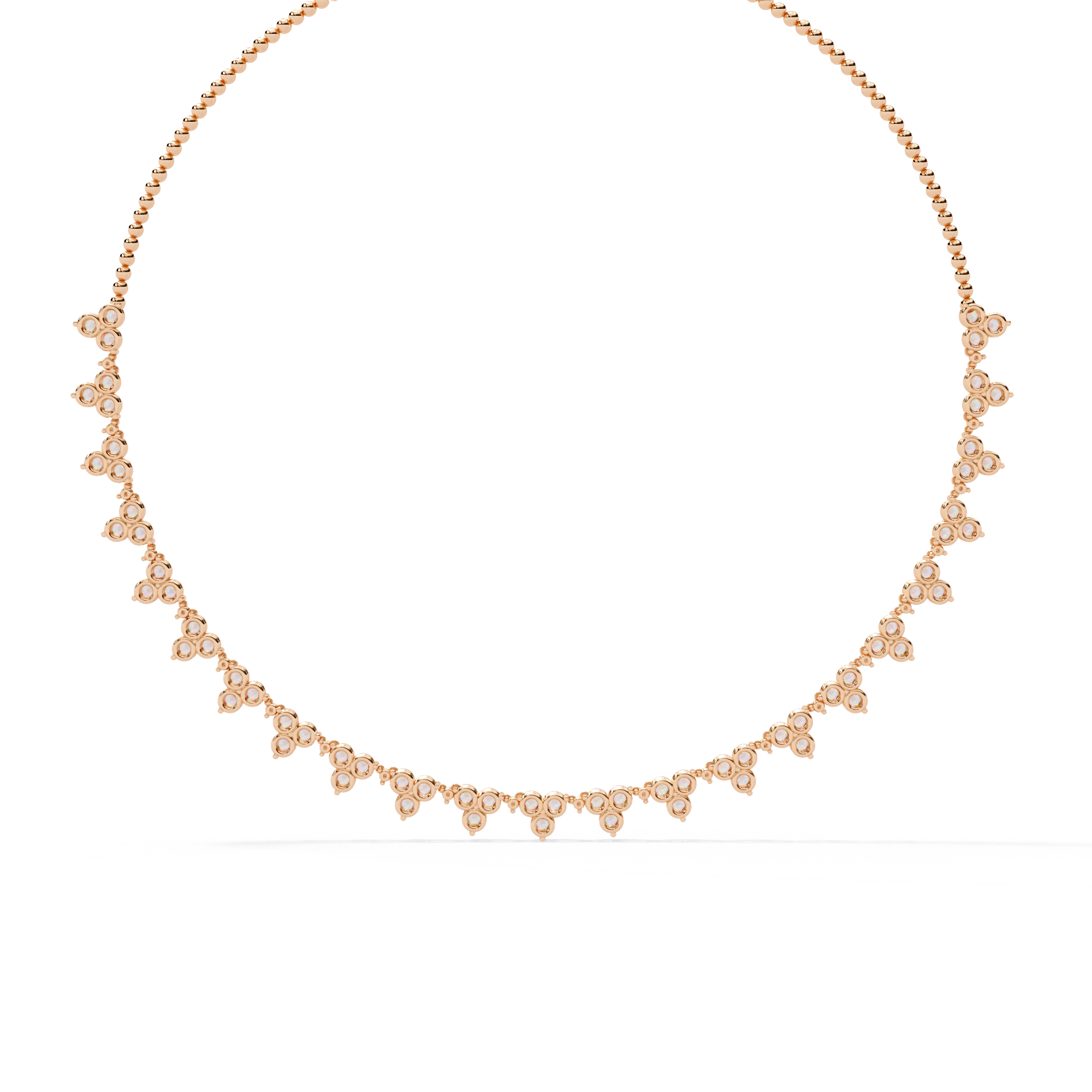 Solitairekart 2.14ct Floral Cluster Natural Diamond Necklace-HI Color, VS-SI Clarity