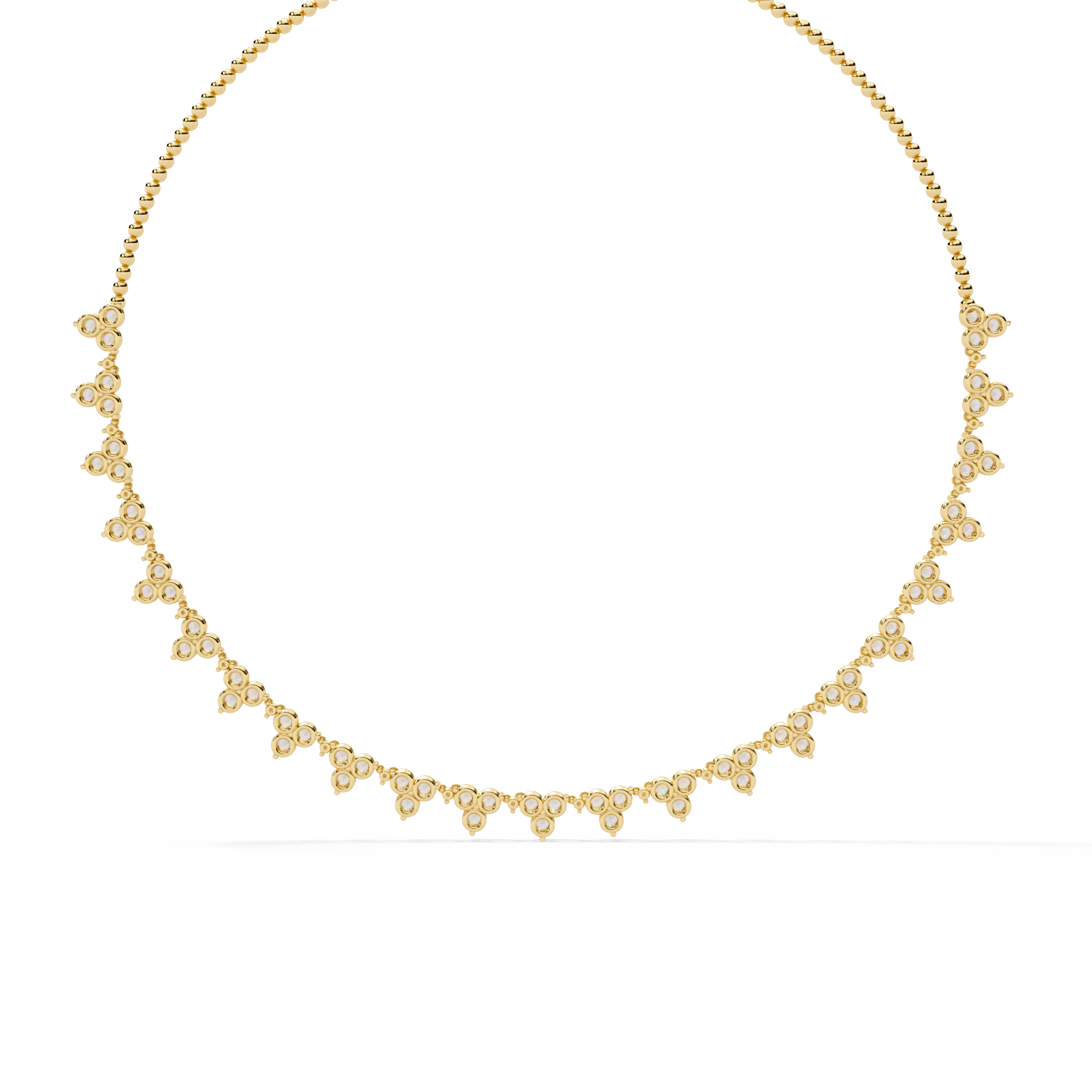 Solitairekart 2.14ct Floral Cluster Natural Diamond Necklace-HI Color, VS-SI Clarity