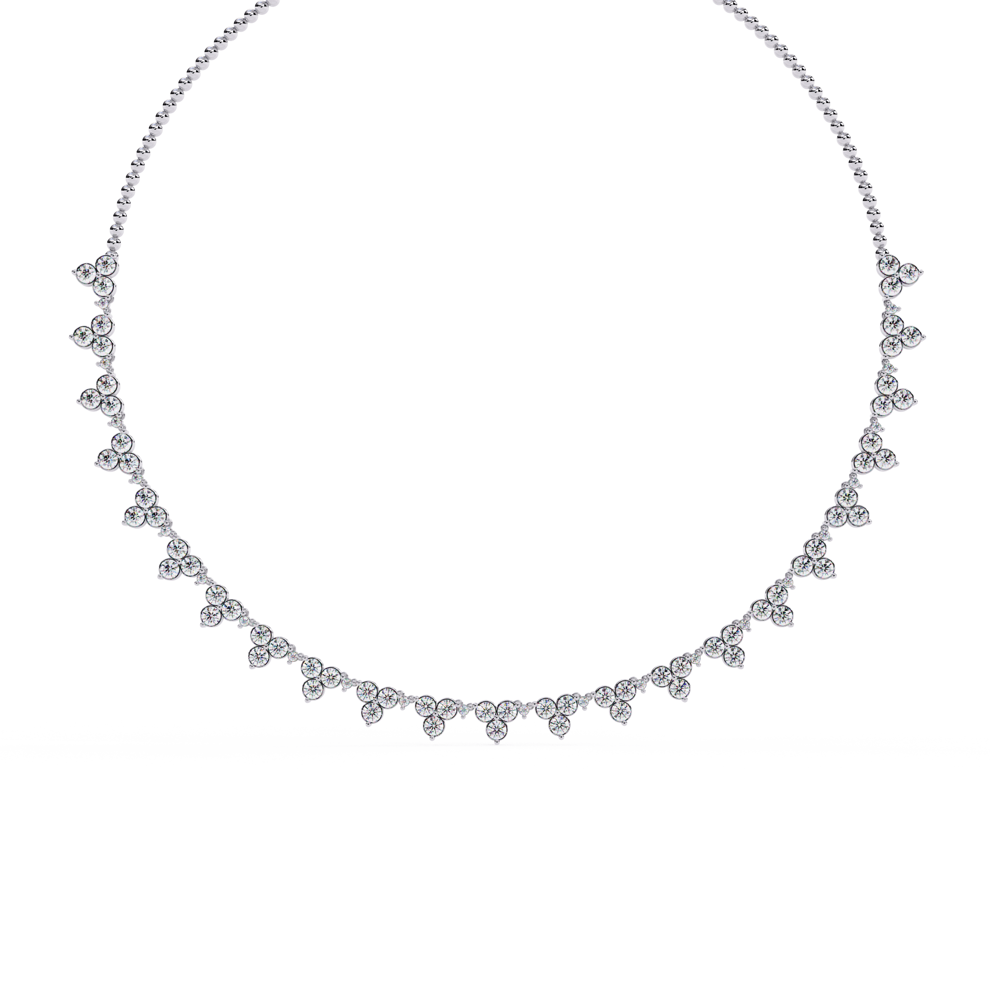 Solitairekart 2.14ct Floral Cluster LAB Grown Diamond Necklace