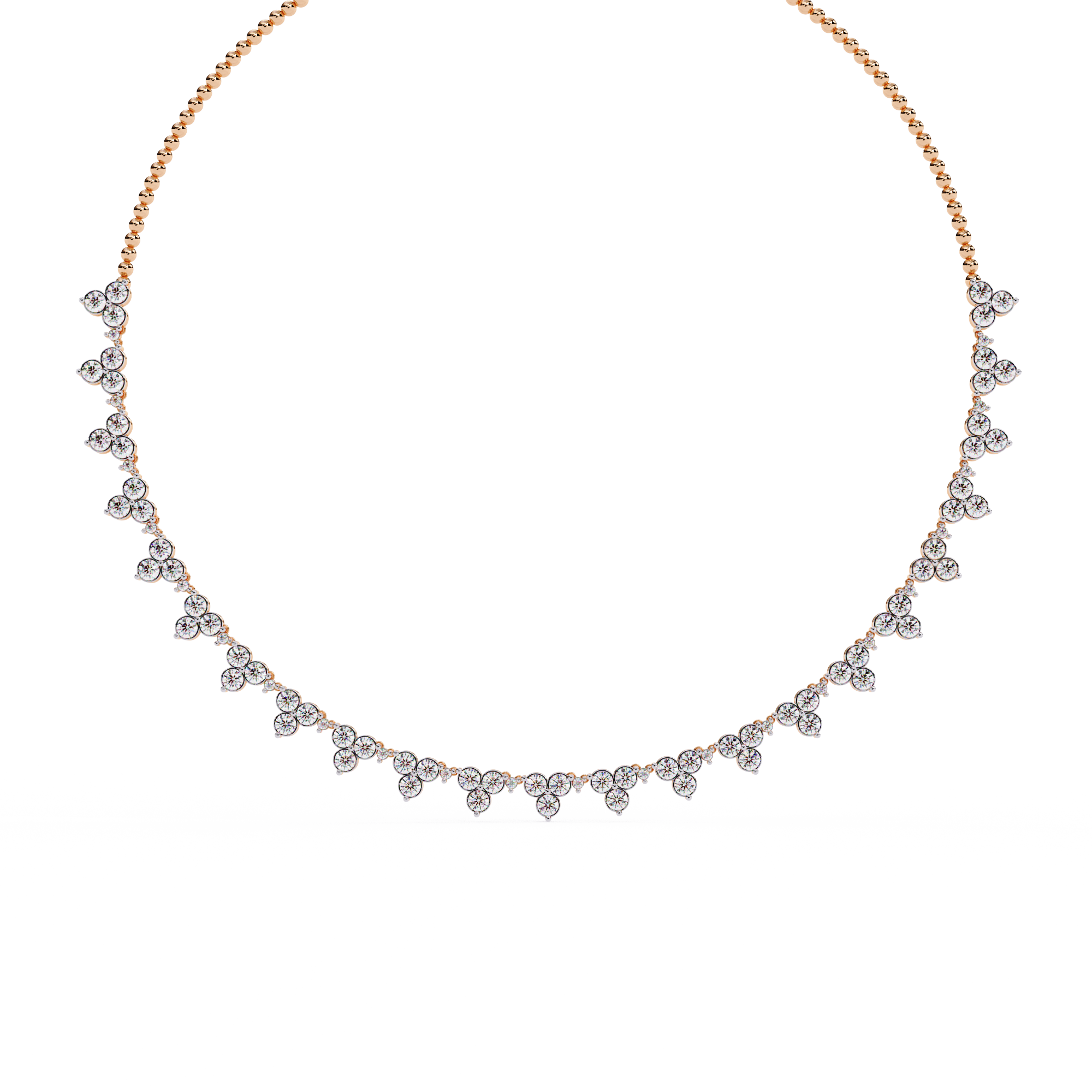 Solitairekart 2.14ct Floral Cluster LAB Grown Diamond Necklace
