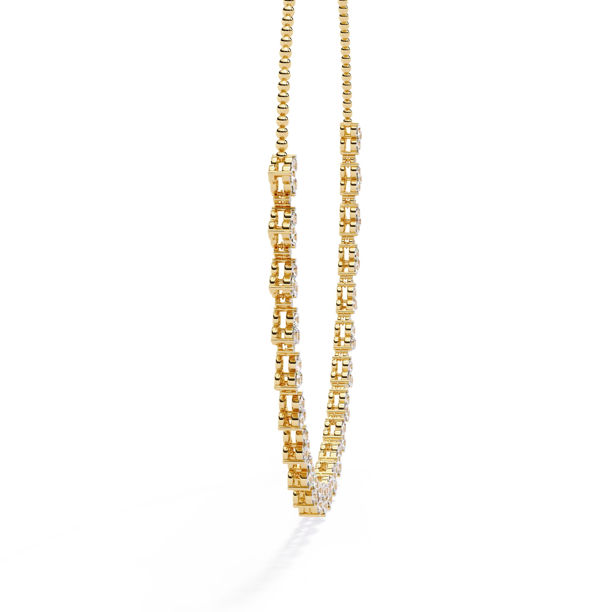 Solitairekart 2.14ct Floral Cluster LAB Grown Diamond Necklace