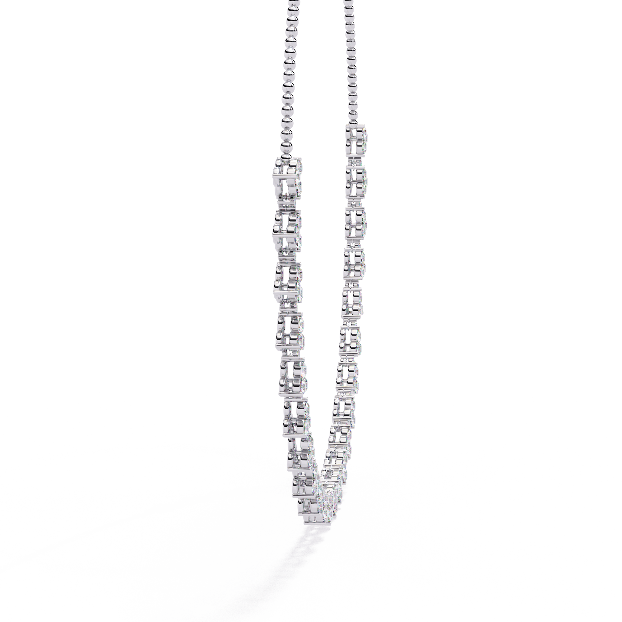 Solitairekart 2.14ct Floral Cluster LAB Grown Diamond Necklace
