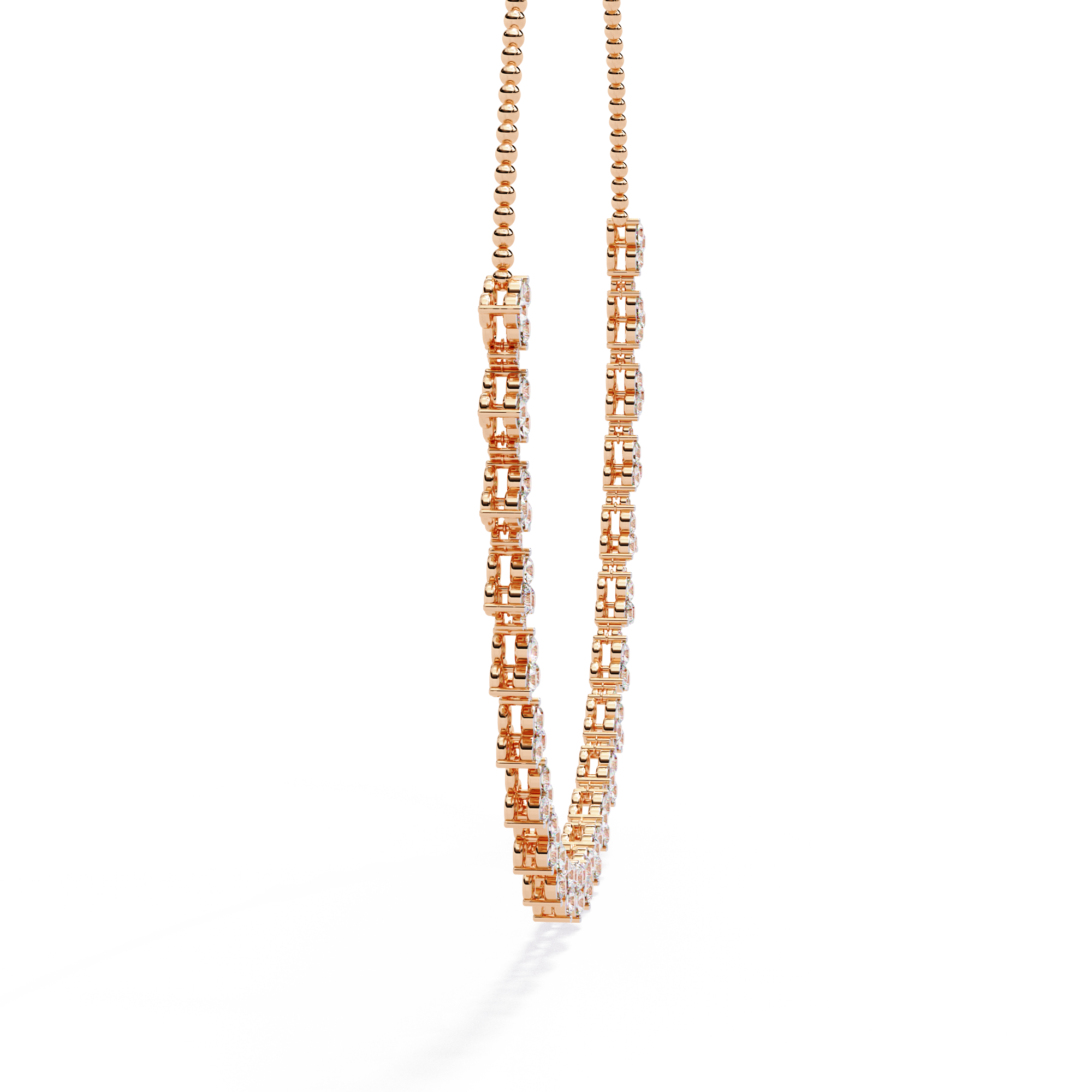 Solitairekart 2.14ct Floral Cluster LAB Grown Diamond Necklace