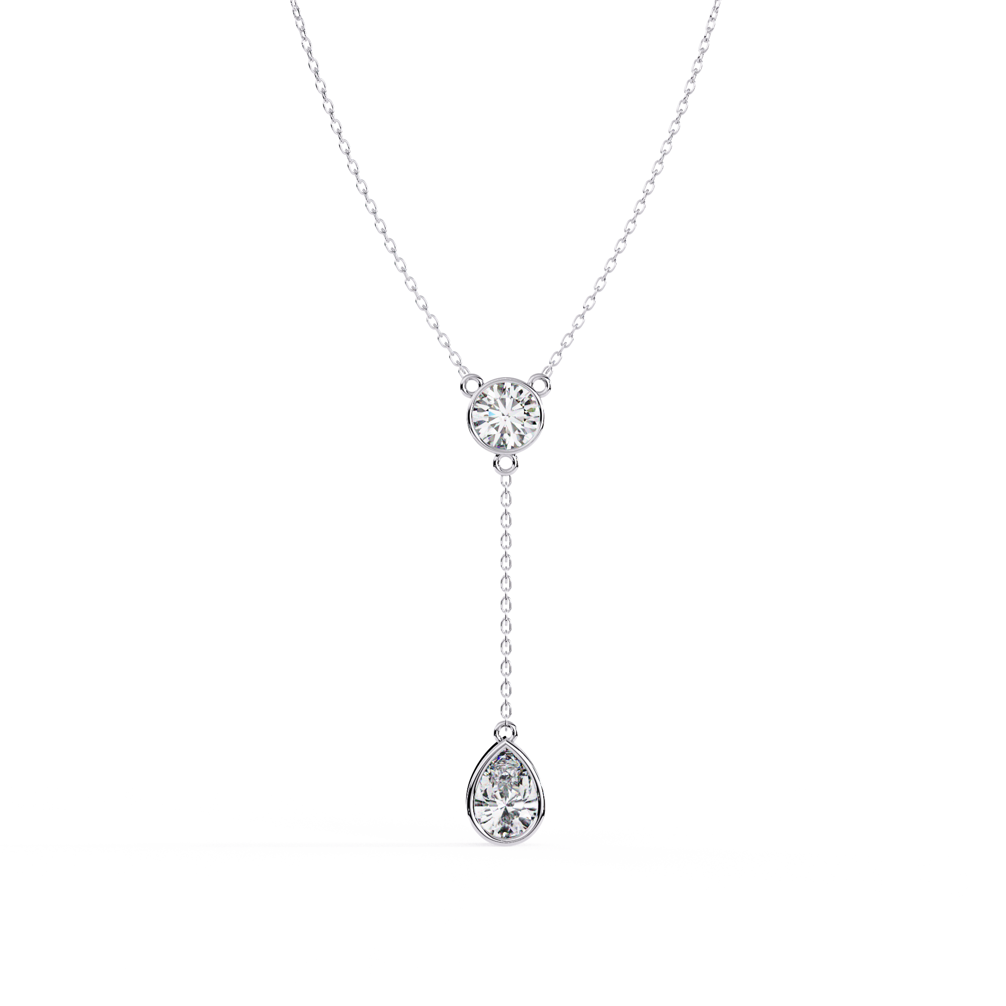 Solitairekart 1.13ct Lab Grown Diamond Teardrop Y-Necklace