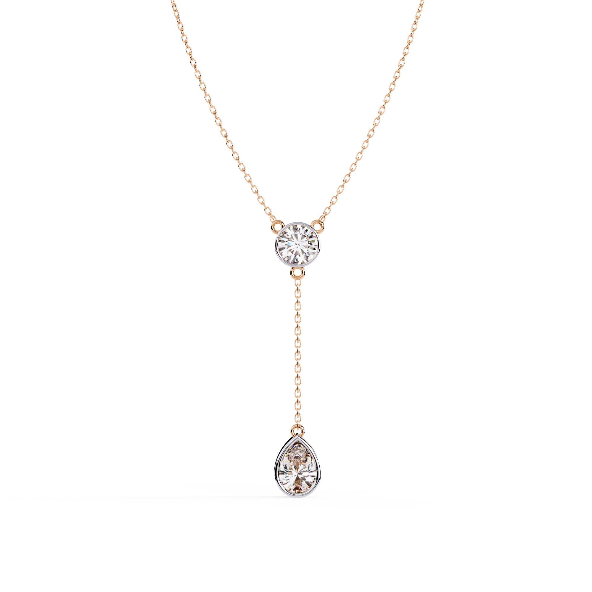 Solitairekart 1.13ct Lab Grown Diamond Teardrop Y-Necklace
