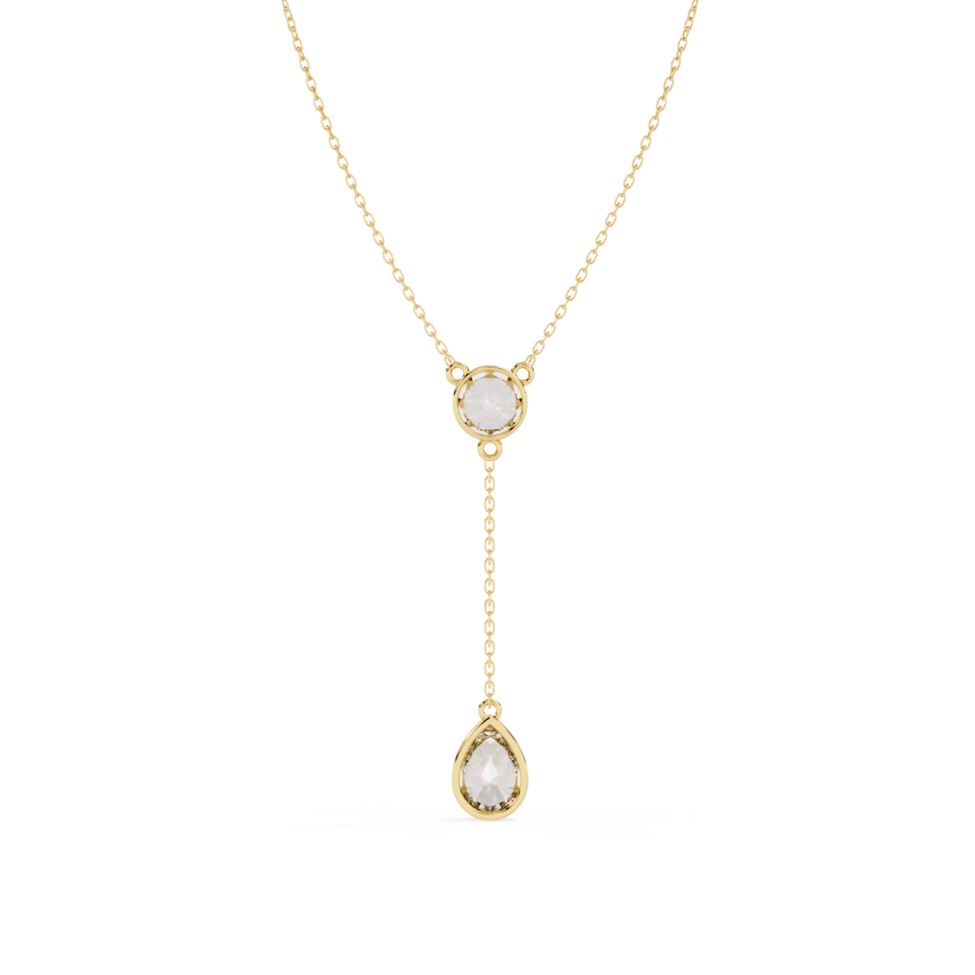 Solitairekart 1.13ct Lab Grown Diamond Teardrop Y-Necklace