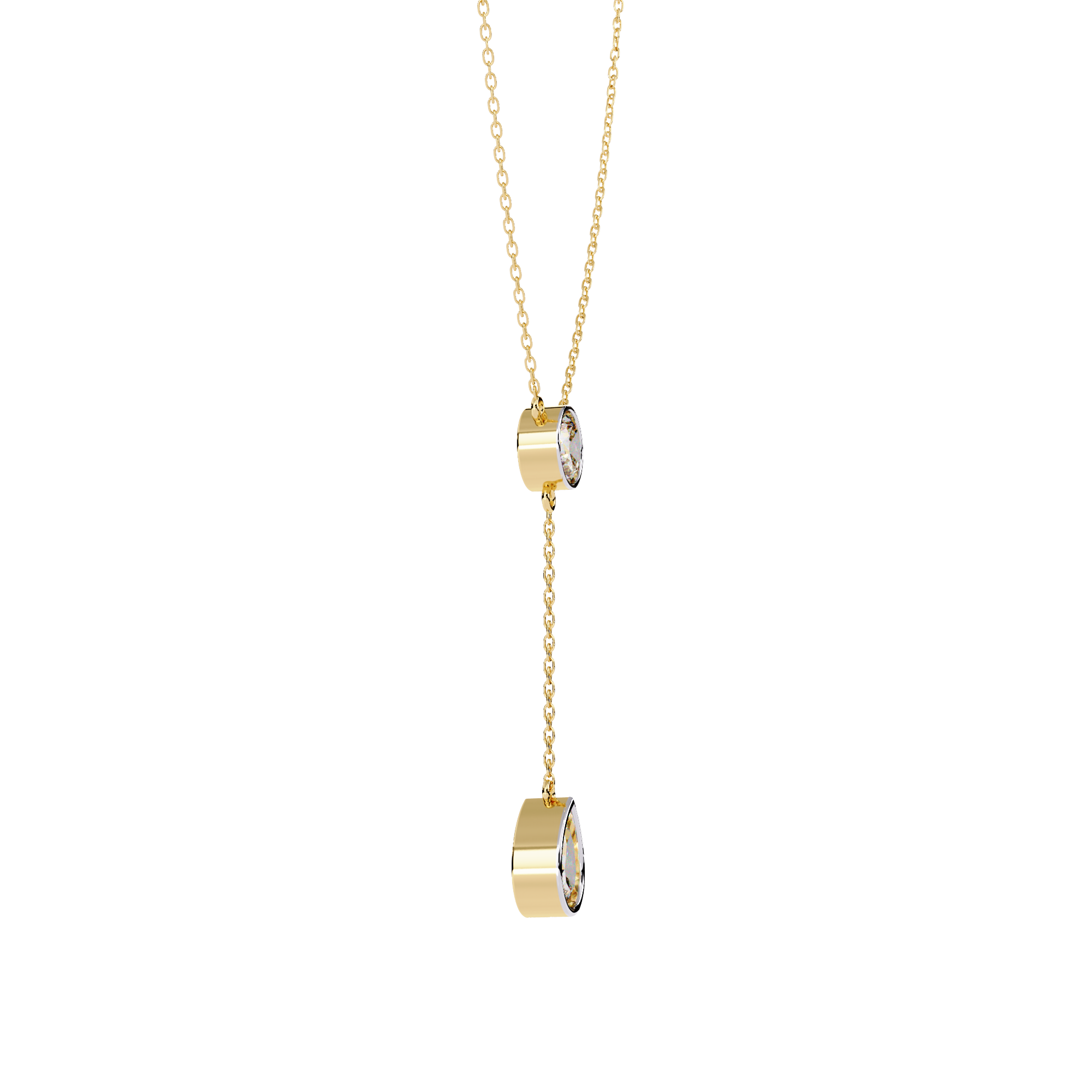Solitairekart 1.13ct Lab Grown Diamond Teardrop Y-Necklace