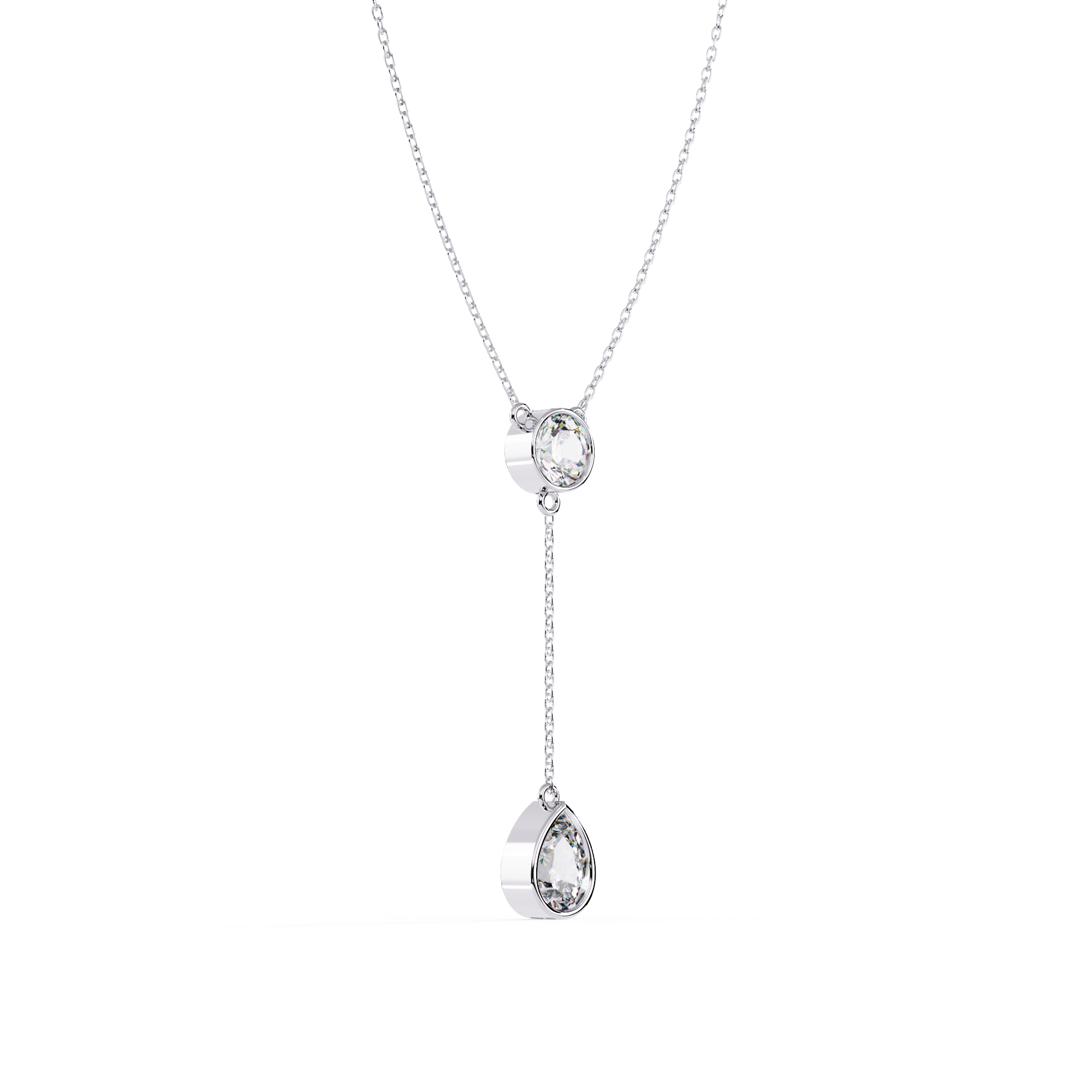 Solitairekart 1.13ct Lab Grown Diamond Teardrop Y-Necklace