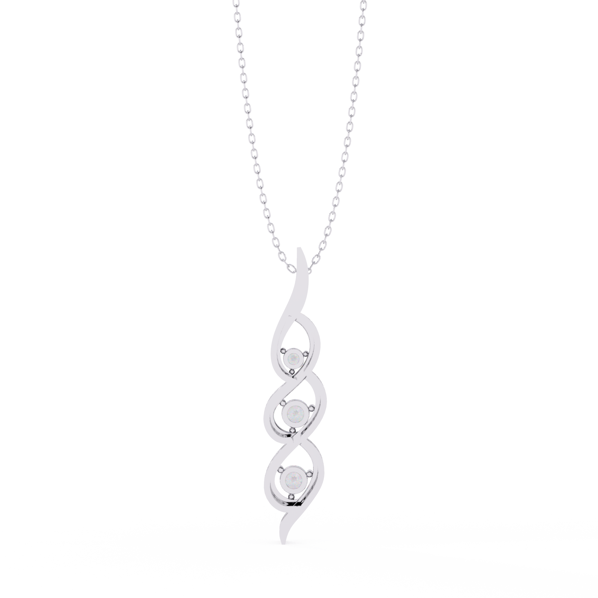 Solitairekart 0.20ct Natural Diamond Trinity Twist Pendant-HI Color, VS-SI Clarity