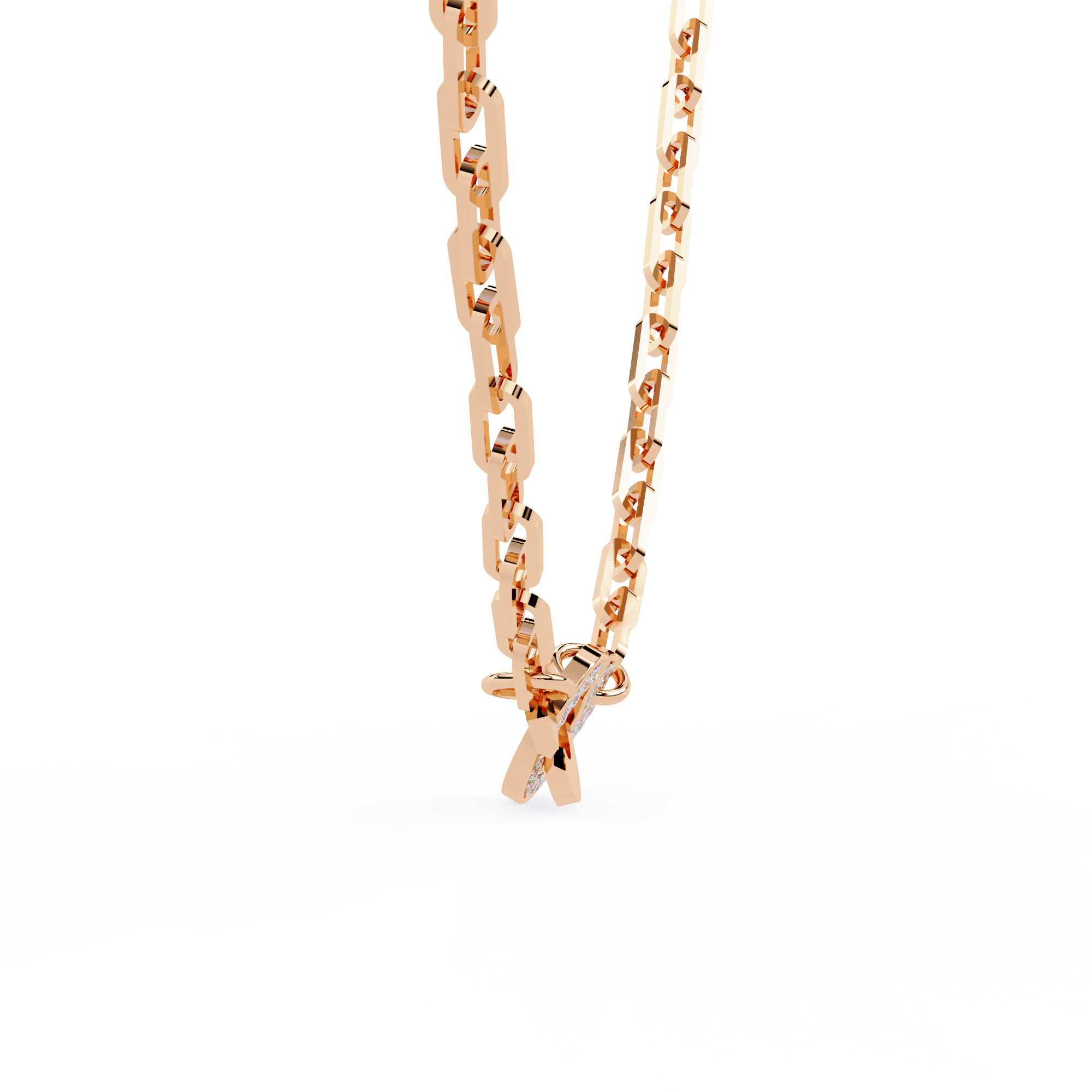 Solitairekart 0.18ct Handcuff Chic Lab Grown Diamond Necklace