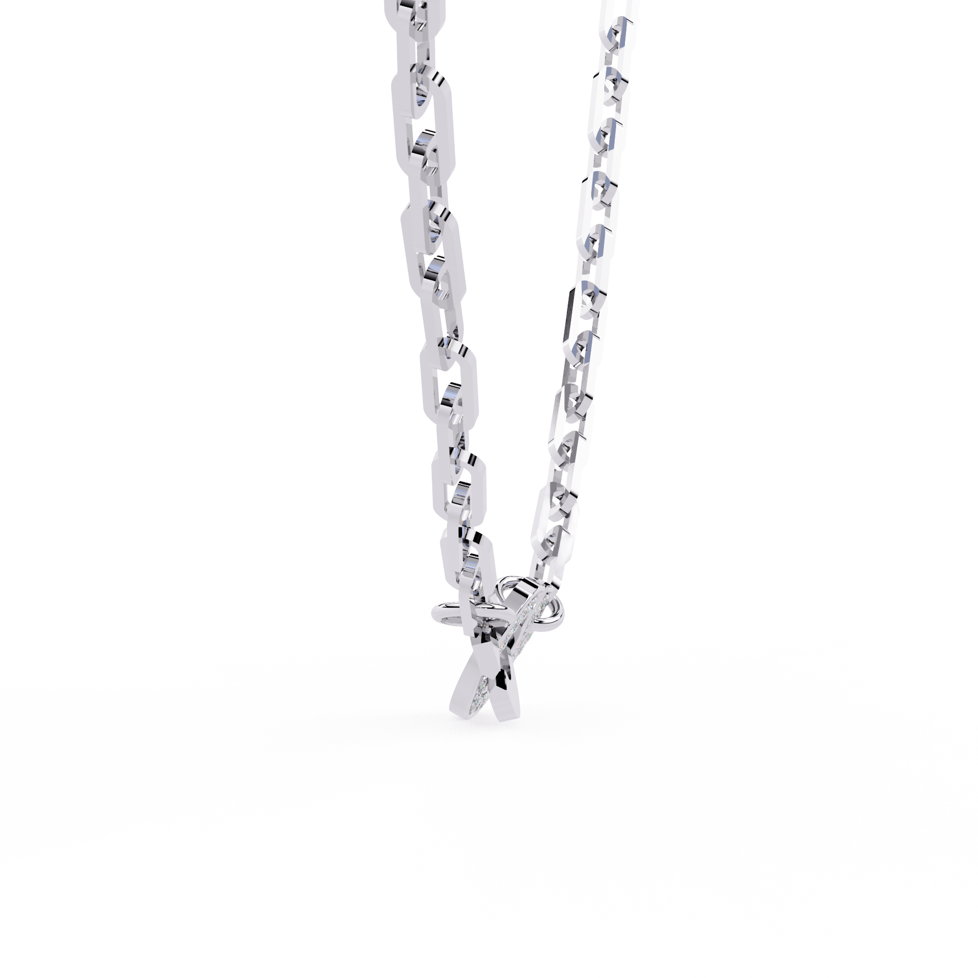 Solitairekart 0.18ct Handcuff Chic Lab Grown Diamond Necklace