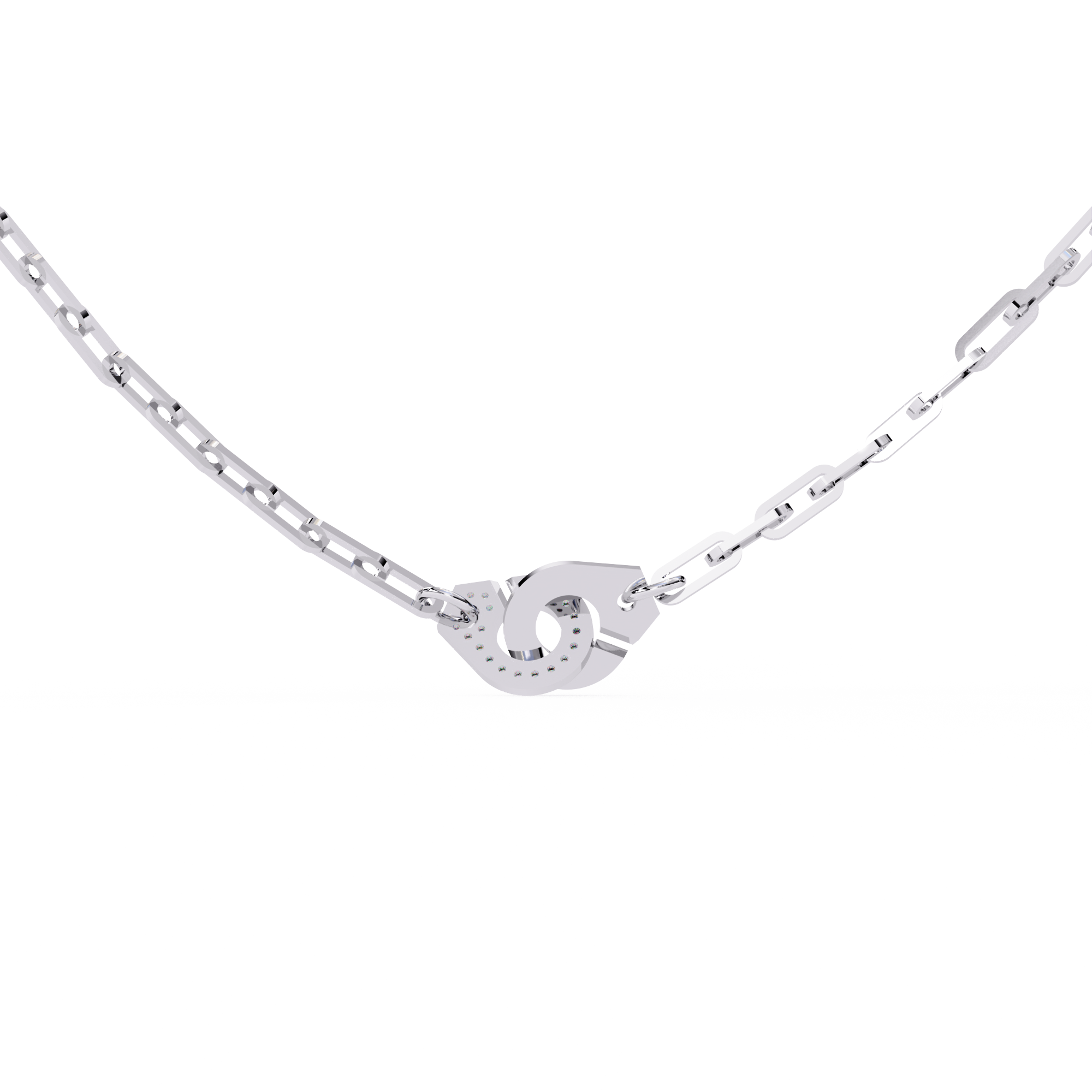 Solitairekart 0.18ct Handcuff Chic Lab Grown Diamond Necklace