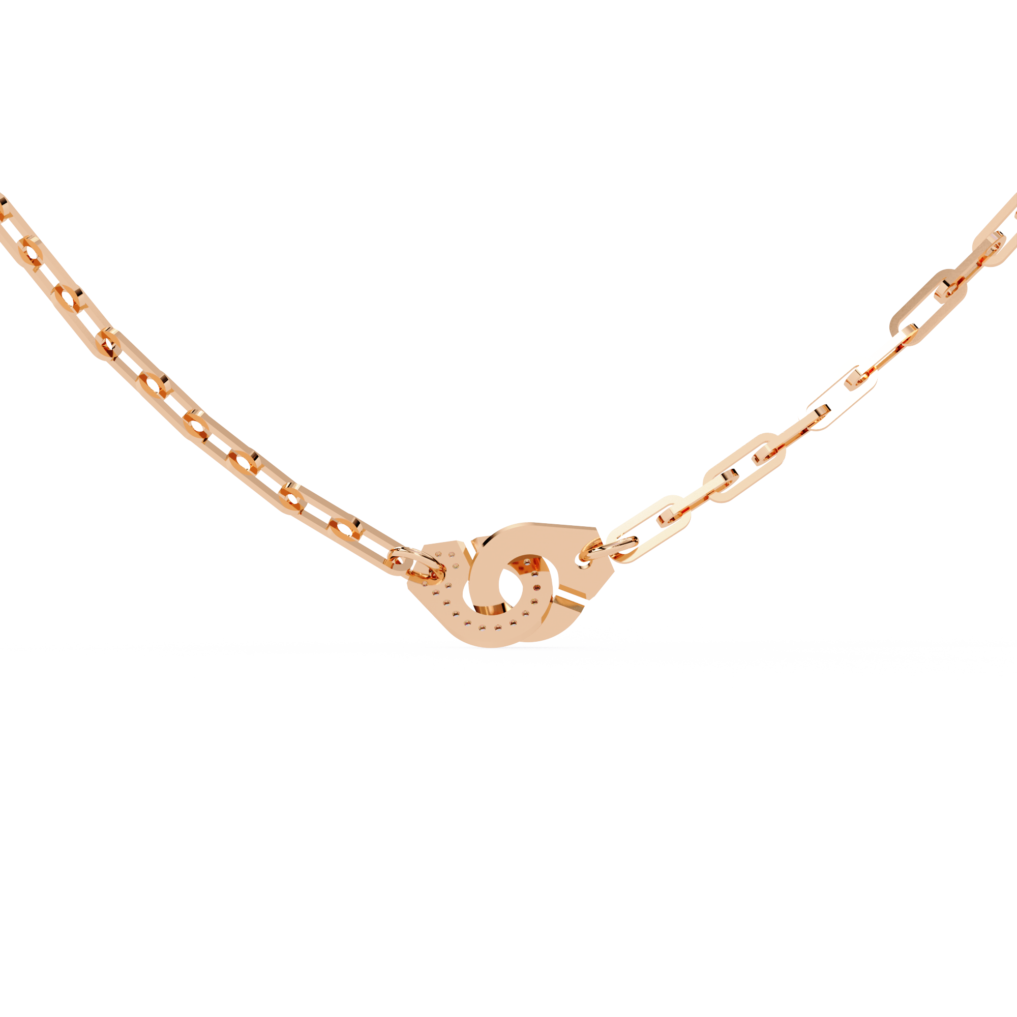 Solitairekart 0.18ct Handcuff Chic Lab Grown Diamond Necklace