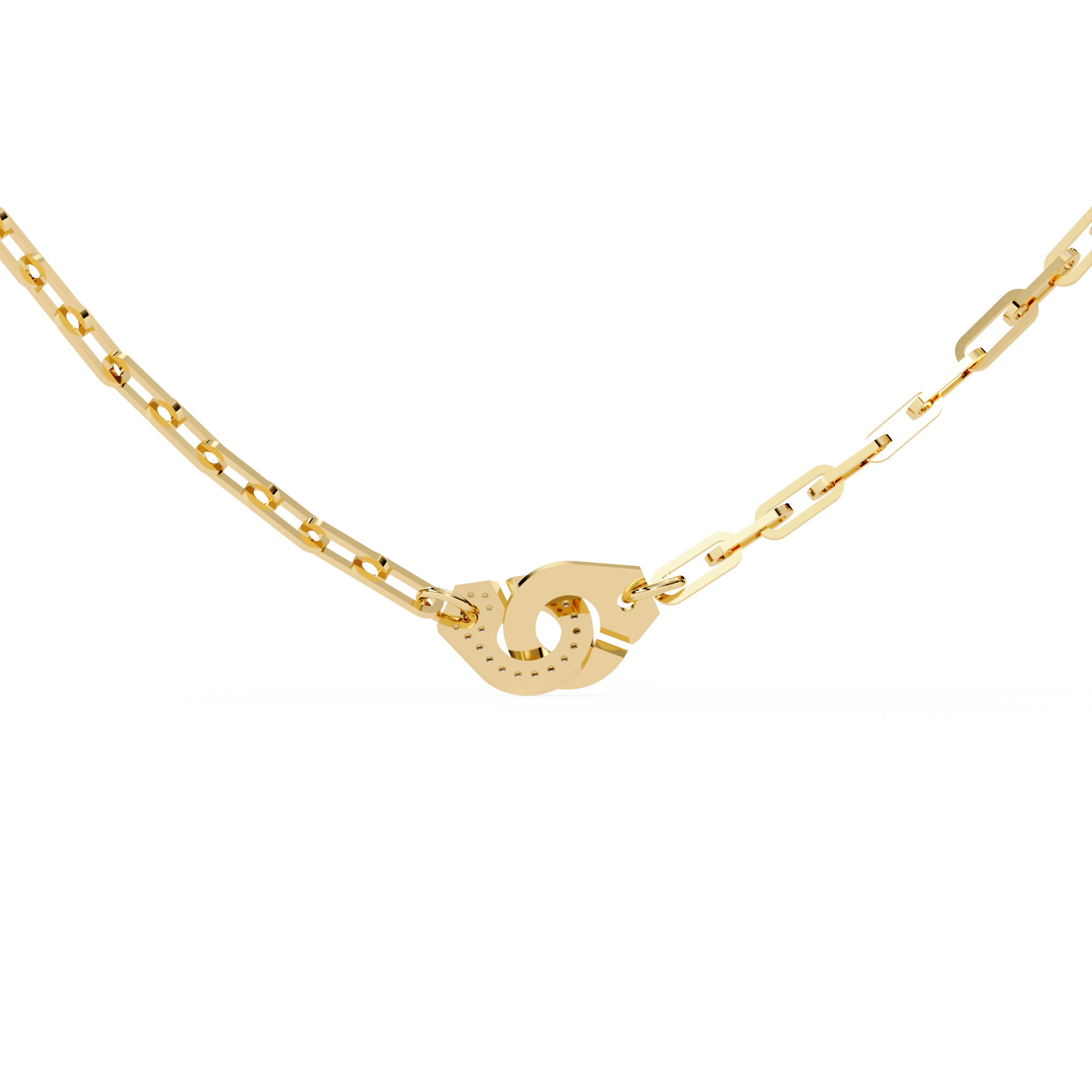 Solitairekart 0.18ct Handcuff Chic Lab Grown Diamond Necklace