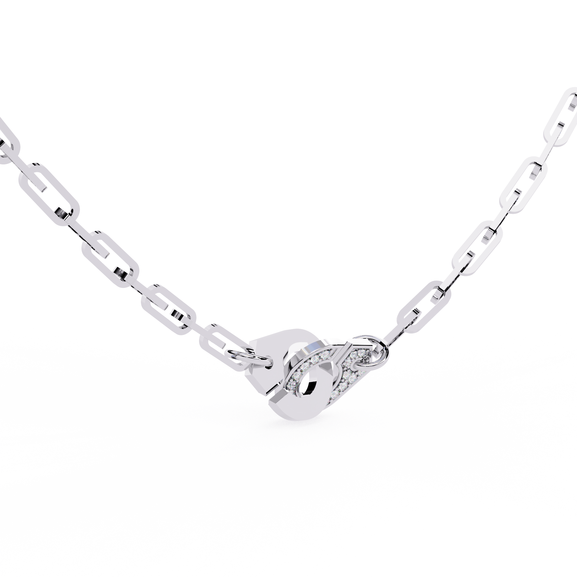 Solitairekart 0.18ct Handcuff Chic Natural Diamond Necklace-HI Color, VS-SI Clarity