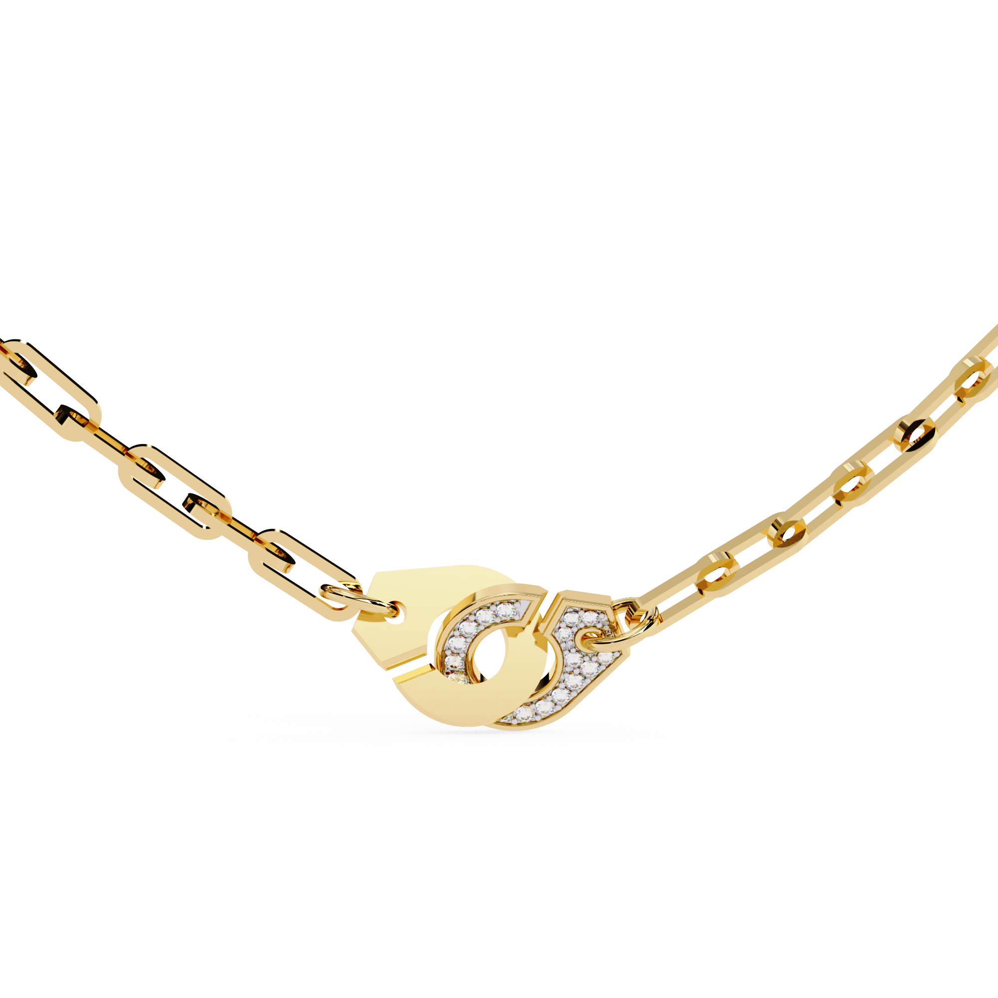 Solitairekart 0.18ct Handcuff Chic Lab Grown Diamond Necklace