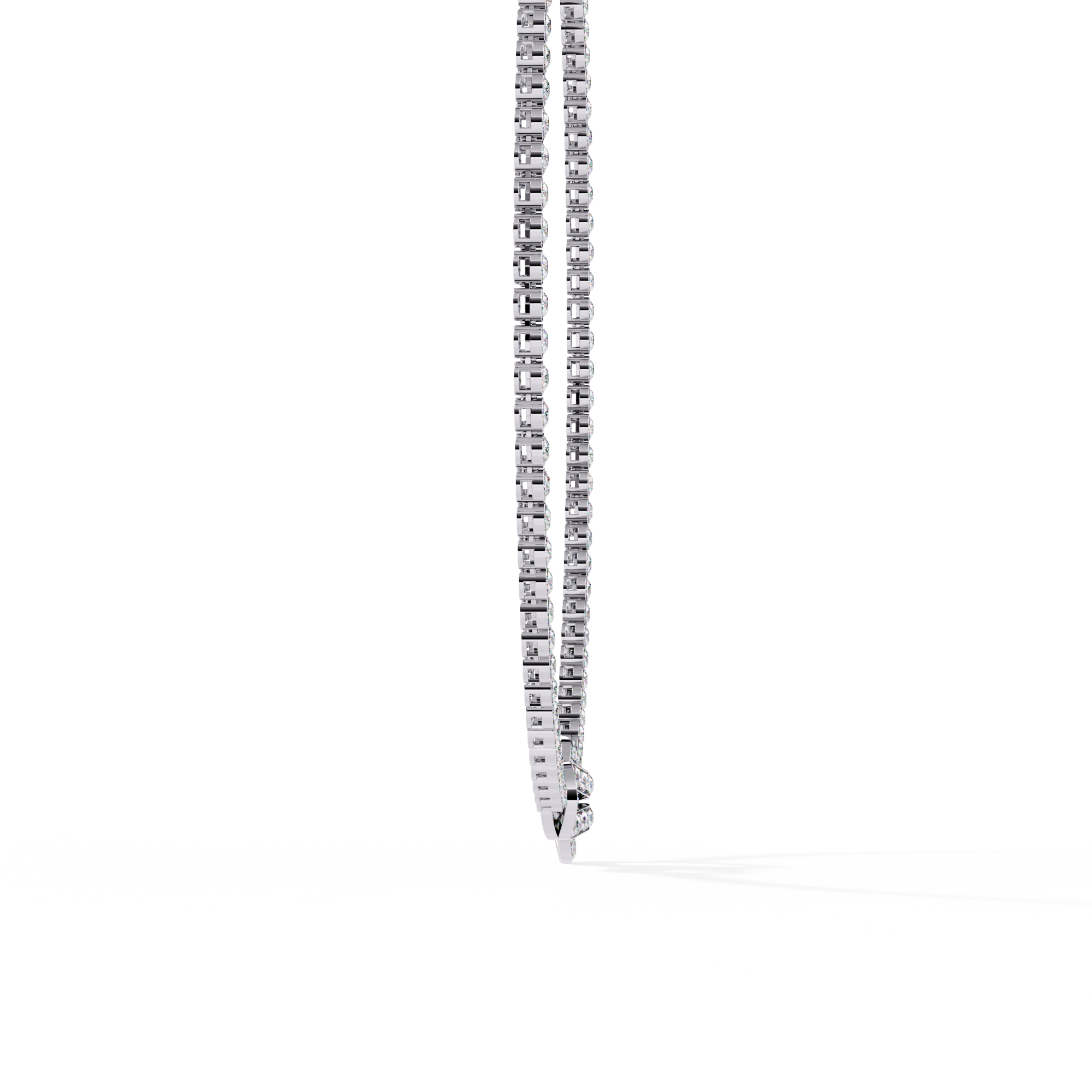 Solitairekart 6.42ct Hook And Eye Clasp Natural Diamond Tennis Necklace-HI Color, VS-SI Clarity