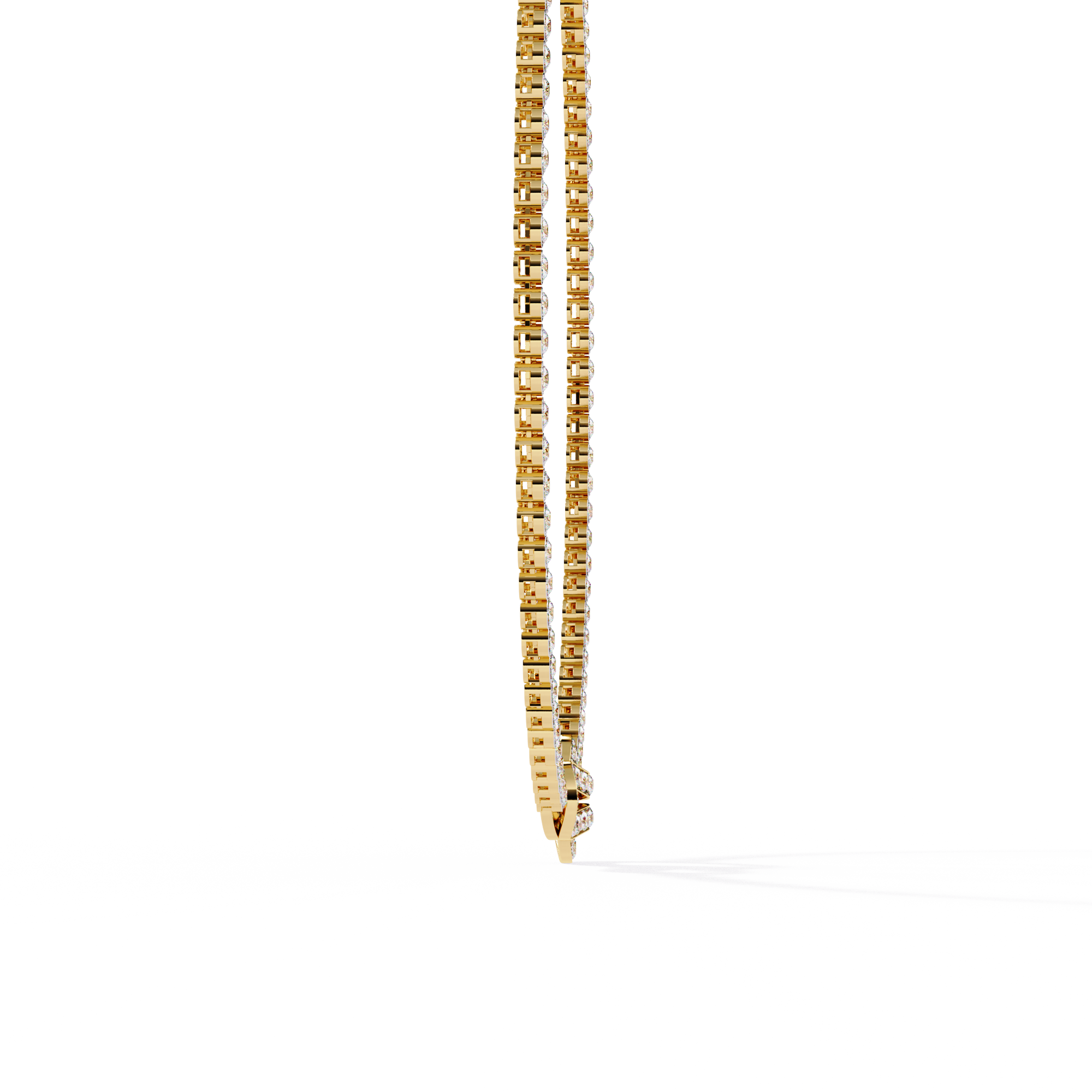 Solitairekart 6.42ct Hook And Eye Clasp Lab Grown Diamond Tennis Necklace