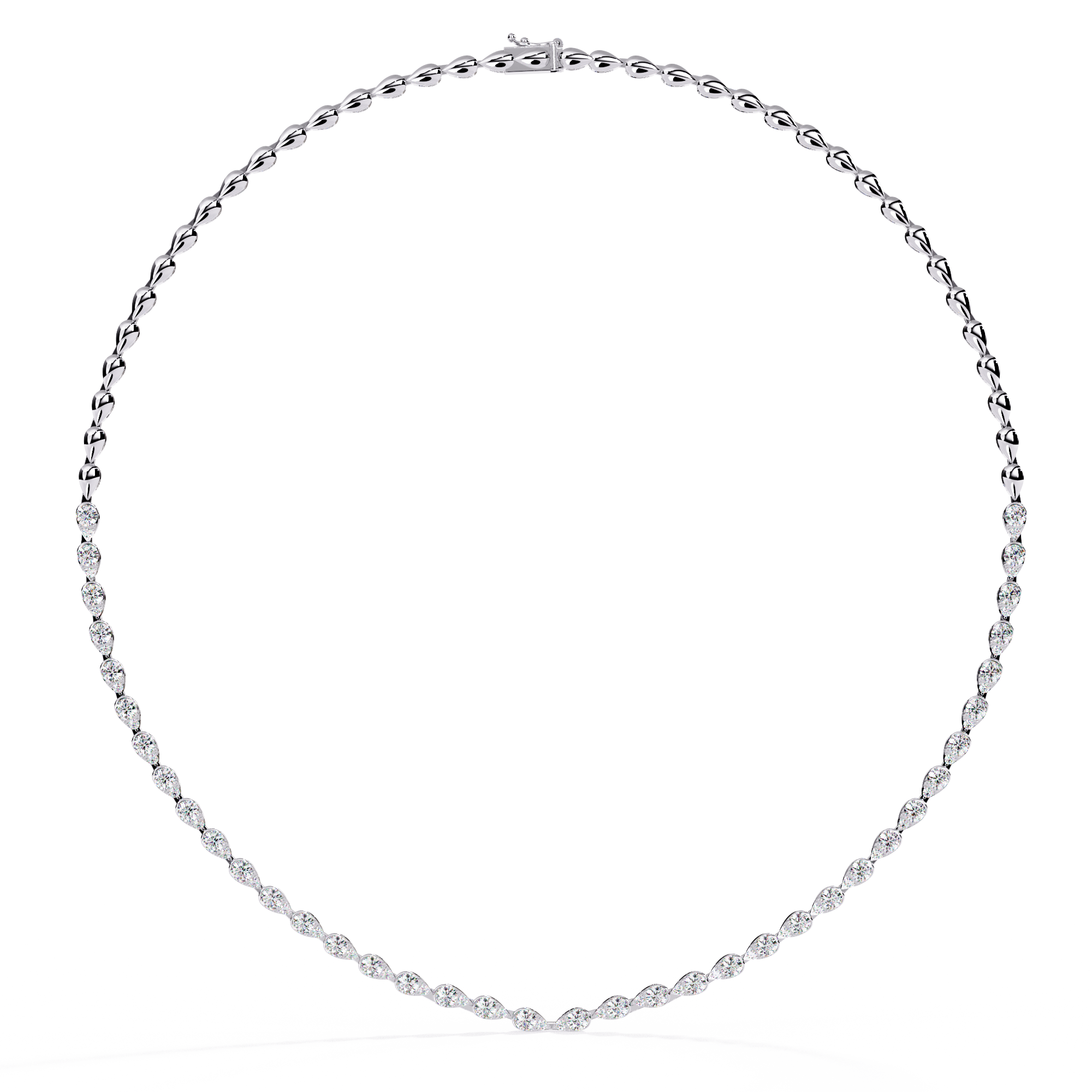 Solitairekart 4.84ct Natural Diamond Tennis Necklace-HI Color, VS-SI Clarity