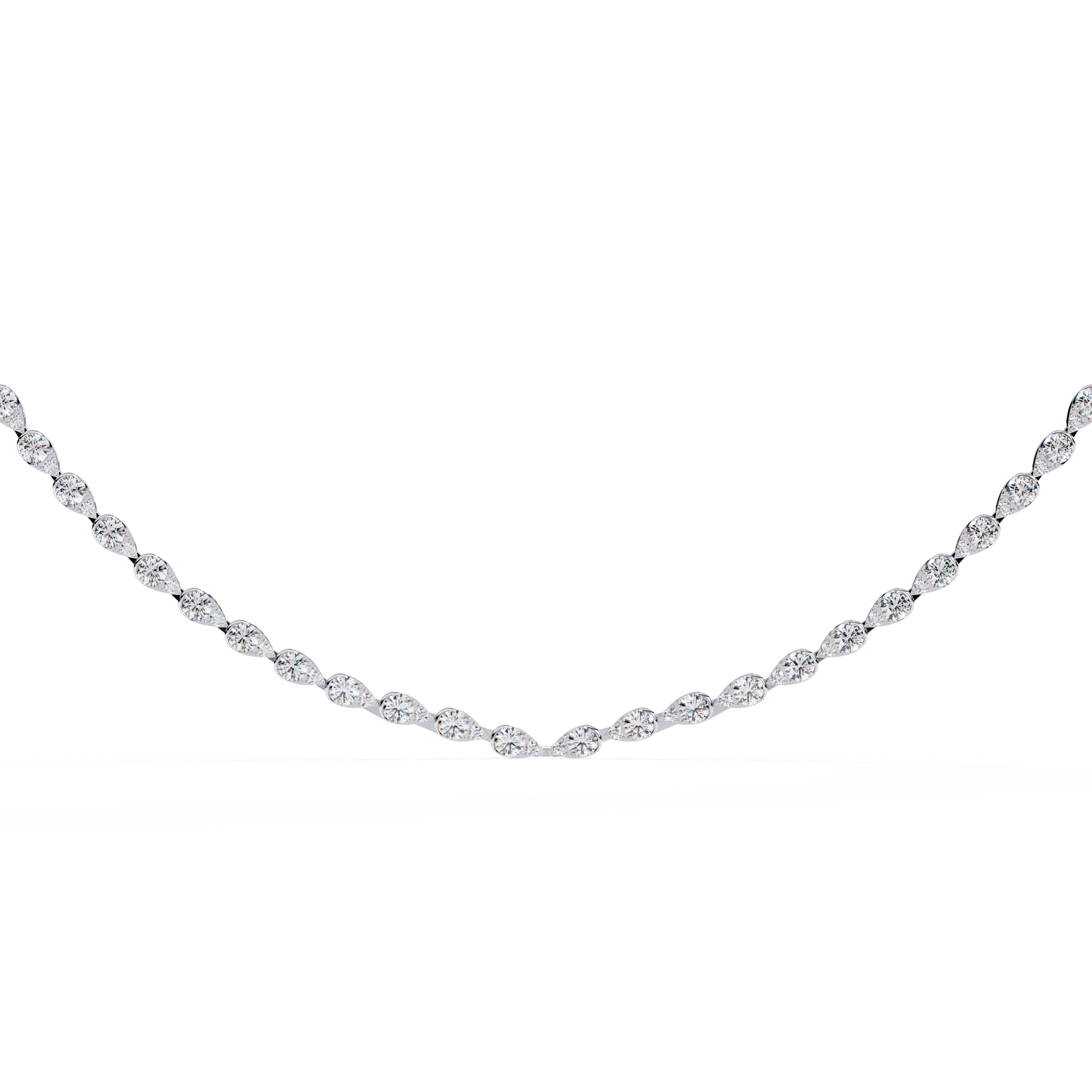 Solitairekart 4.84ct Natural Diamond Tennis Necklace-HI Color, VS-SI Clarity