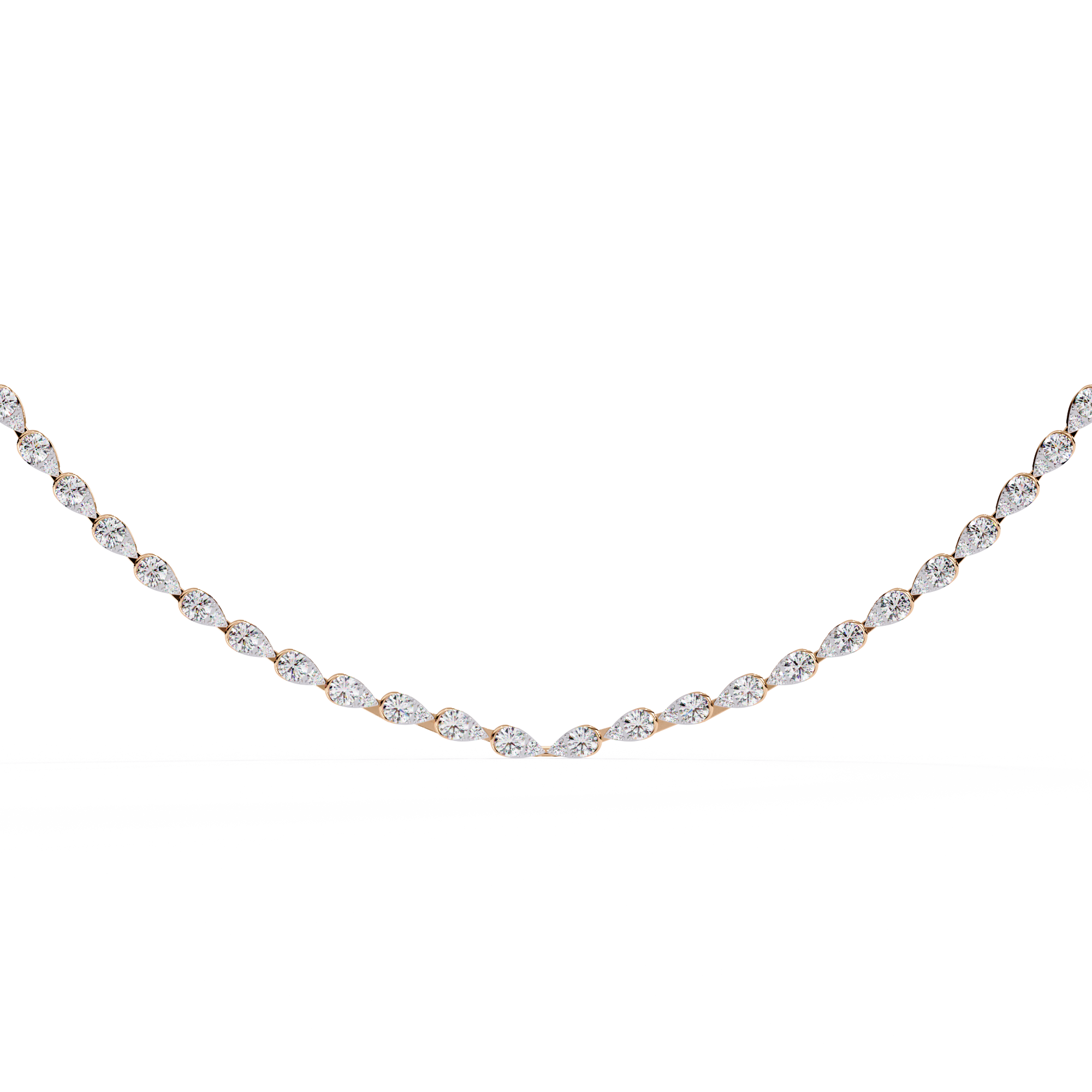 Solitairekart 4.84ct Natural Diamond Tennis Necklace-HI Color, VS-SI Clarity